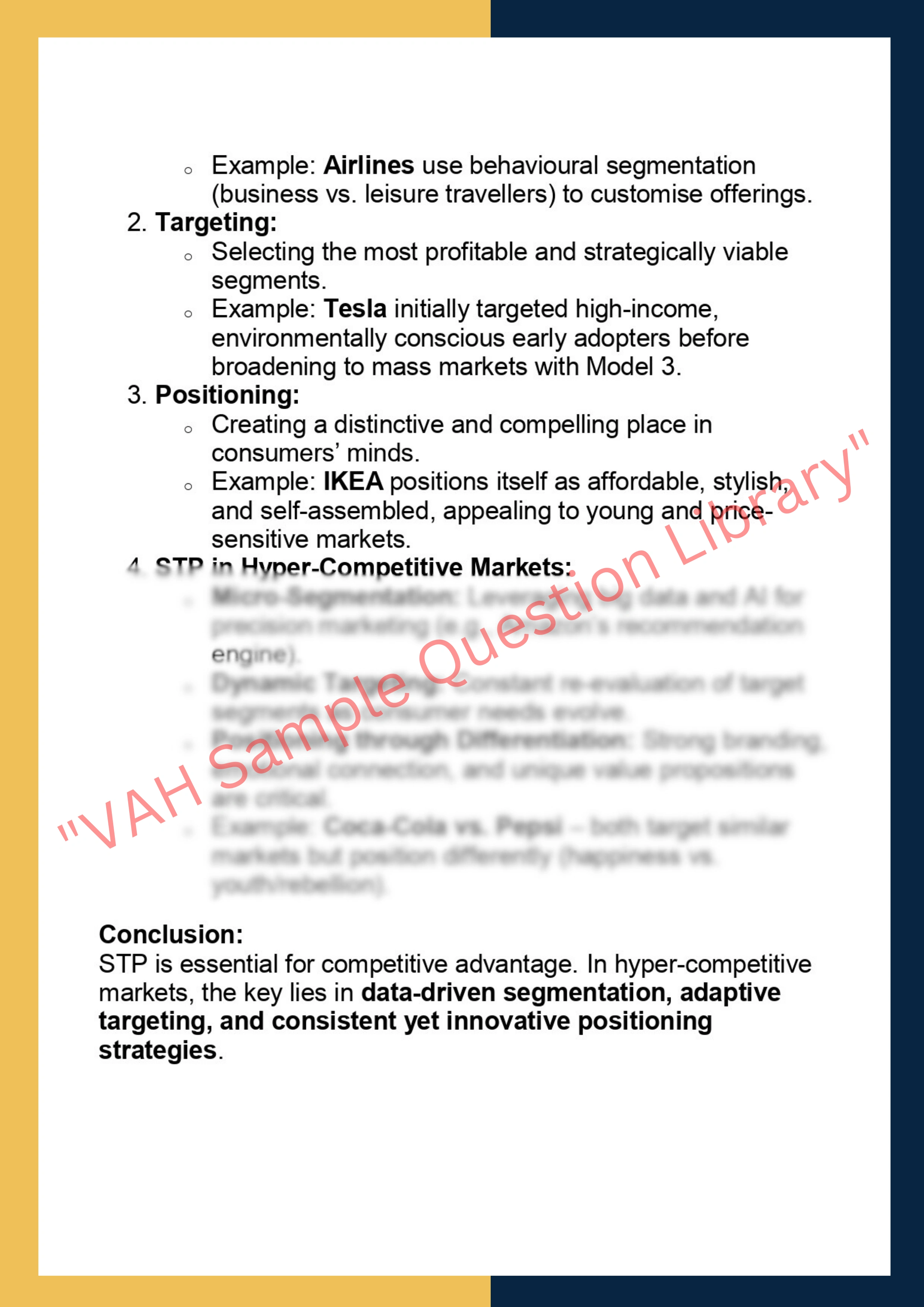 MKTG6003 -  Strategic Marketing 4