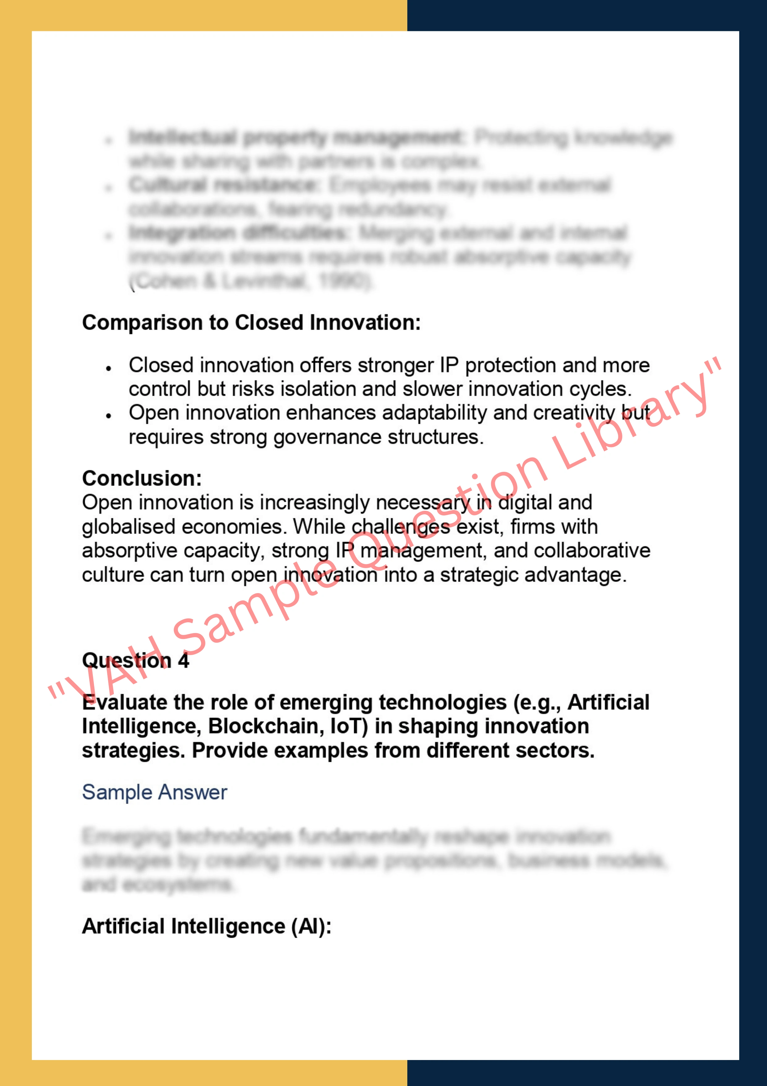 TECH7022 – Technology & Innovation  Management 4