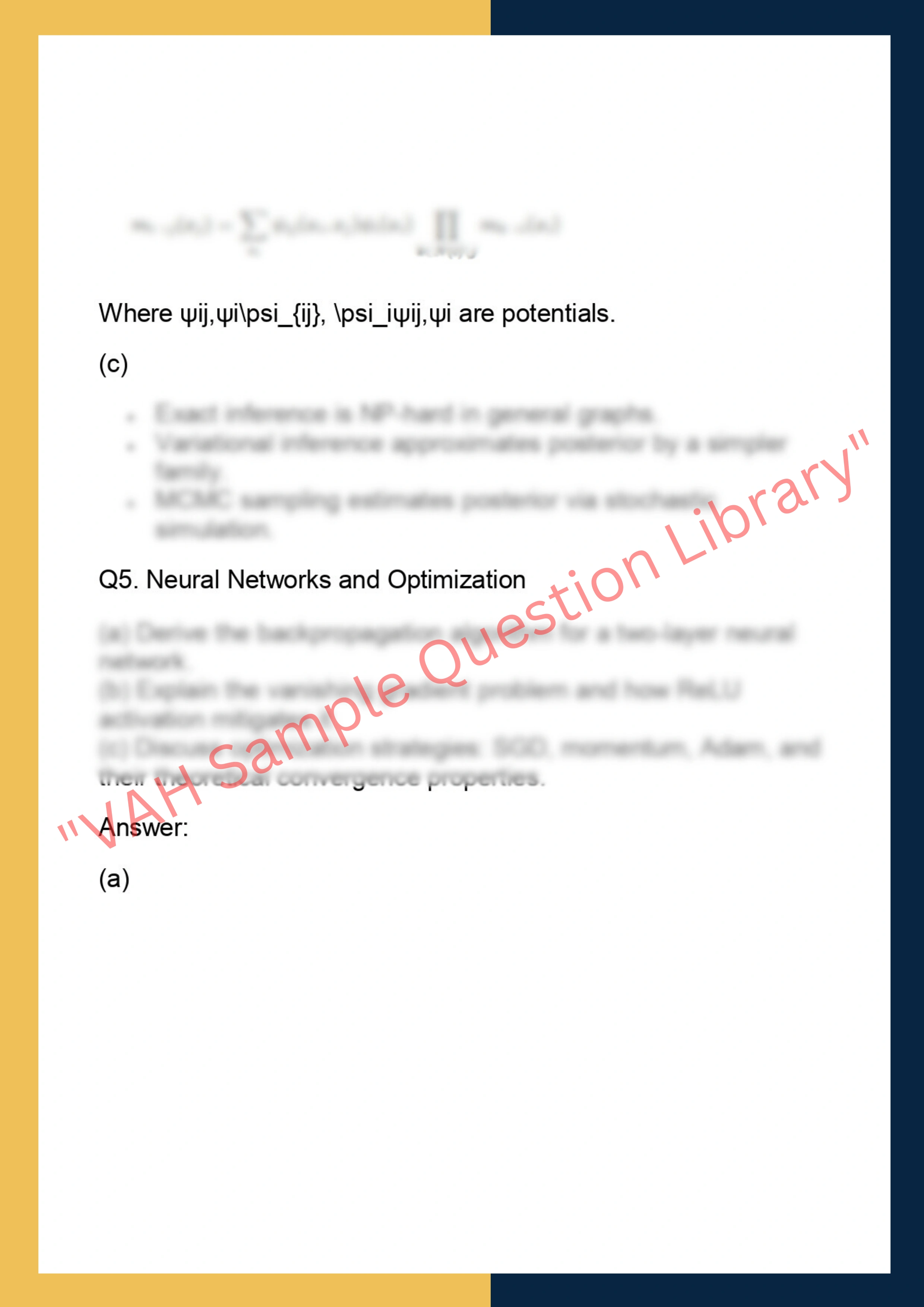 COMP70050–  Machine Learning 4