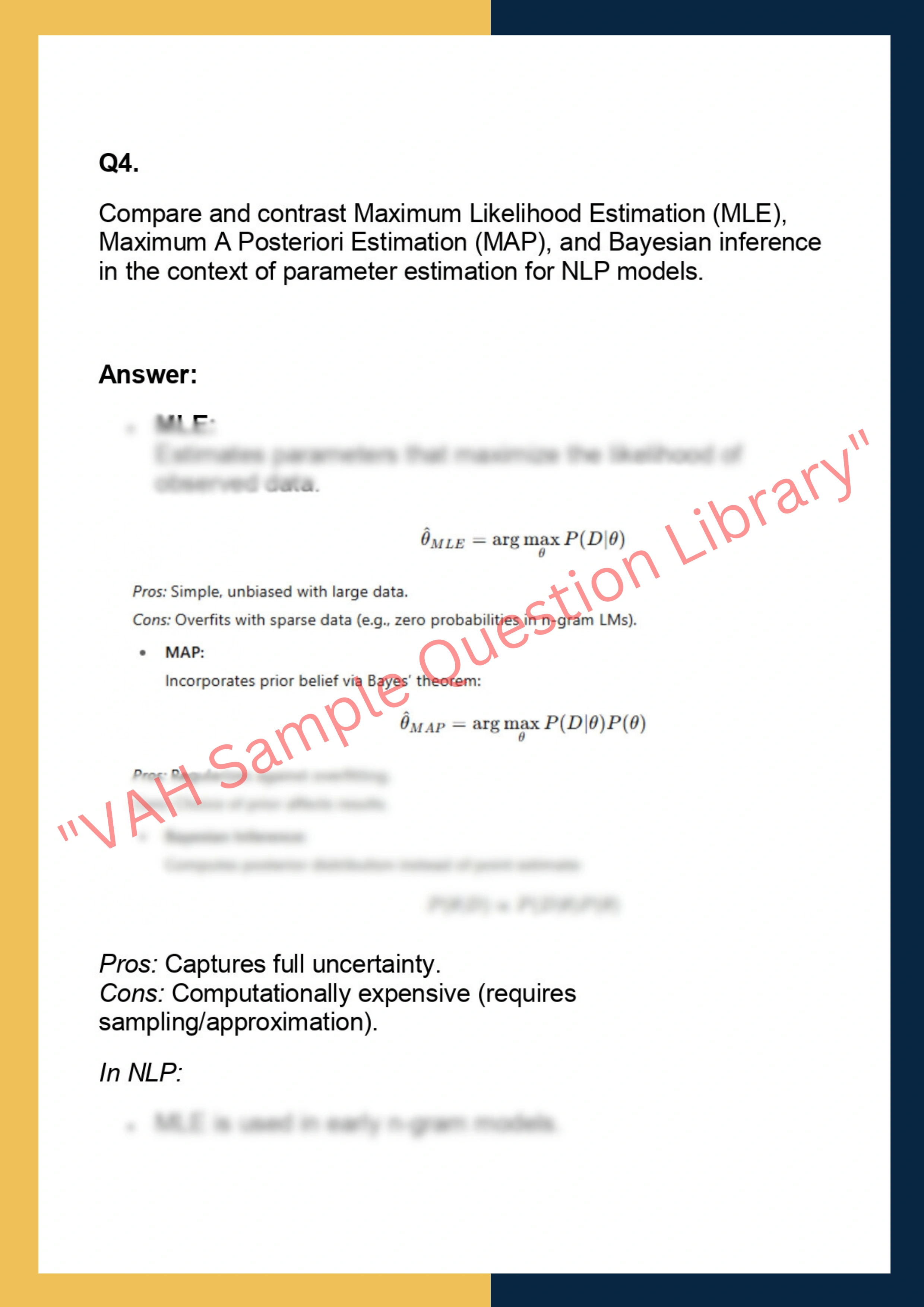 COMP0087 – Statistical Natural Language  Processing 4