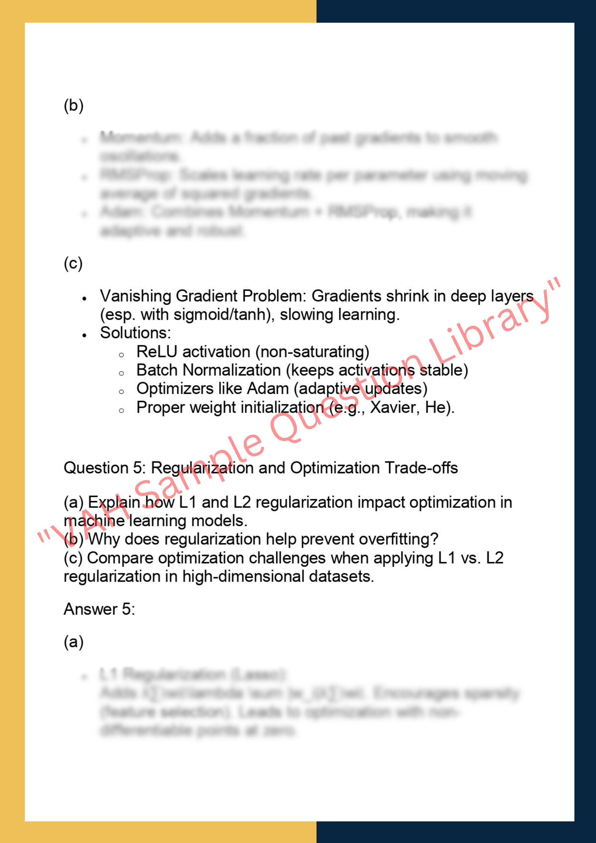 COMP6246 – Machine Learning and Optimization 4