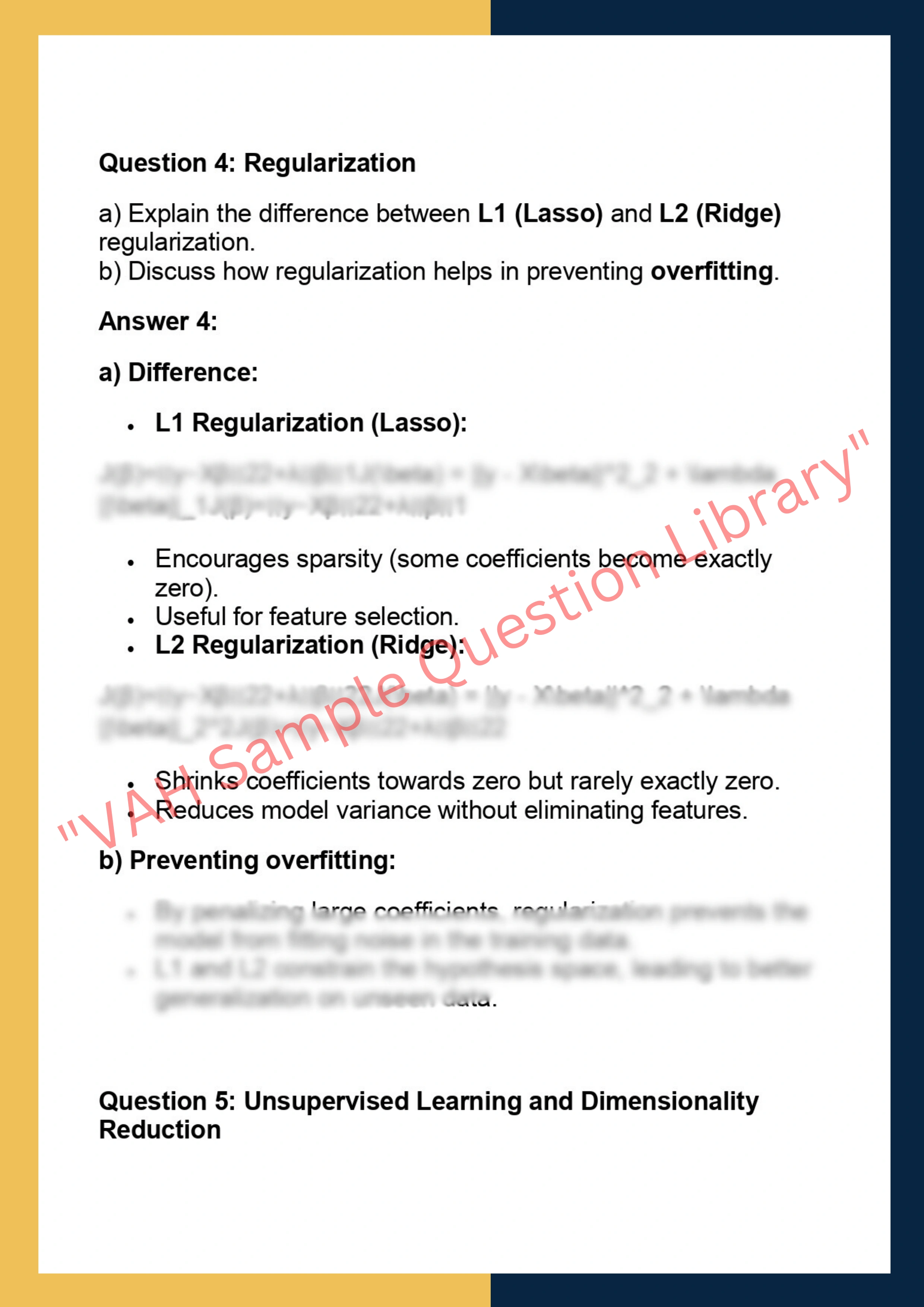 COMP0050 – Introduction to Machine Learning  for Data Science 4