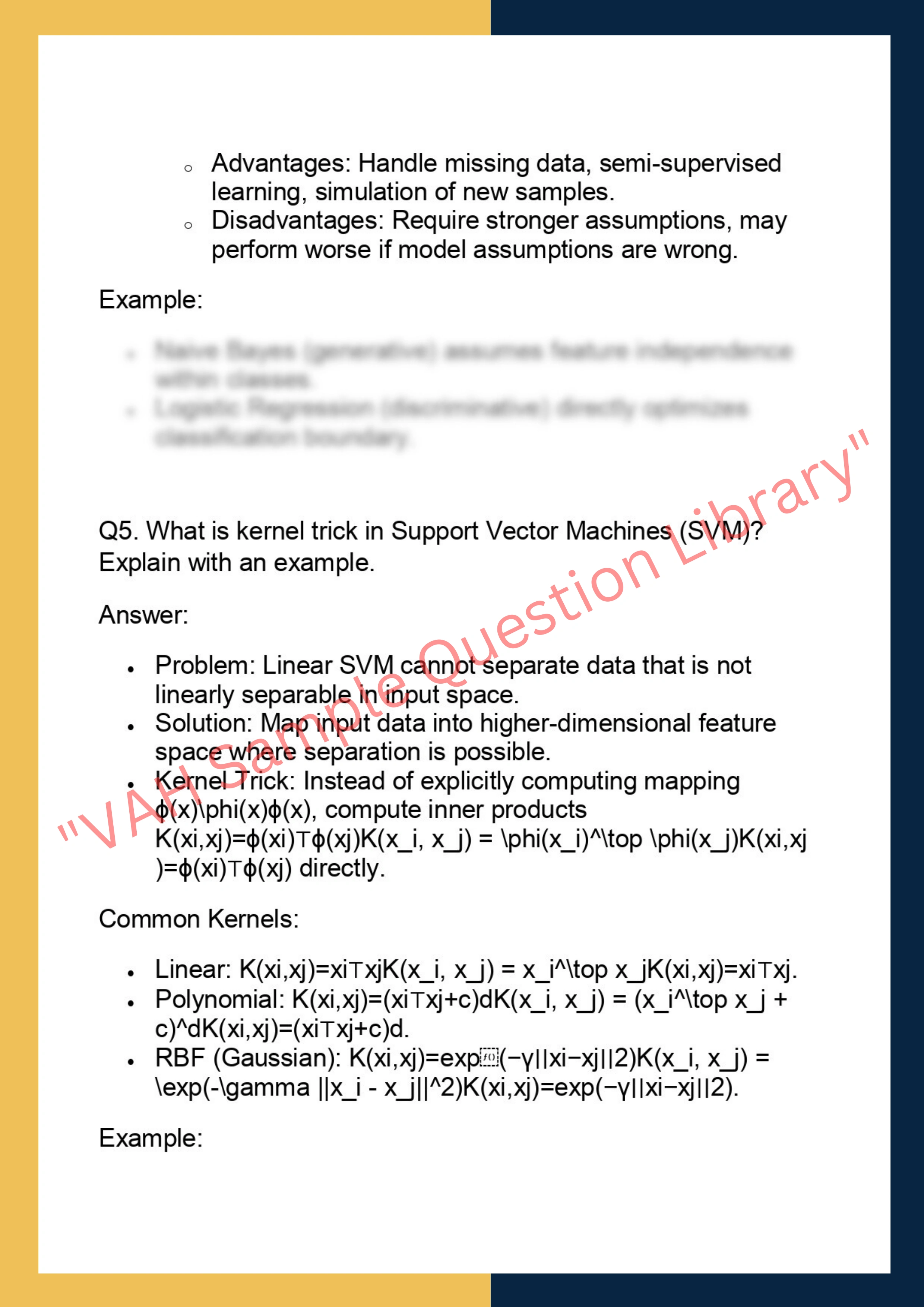 COMP7230 – Machine Learning: Principles and  Applications 4