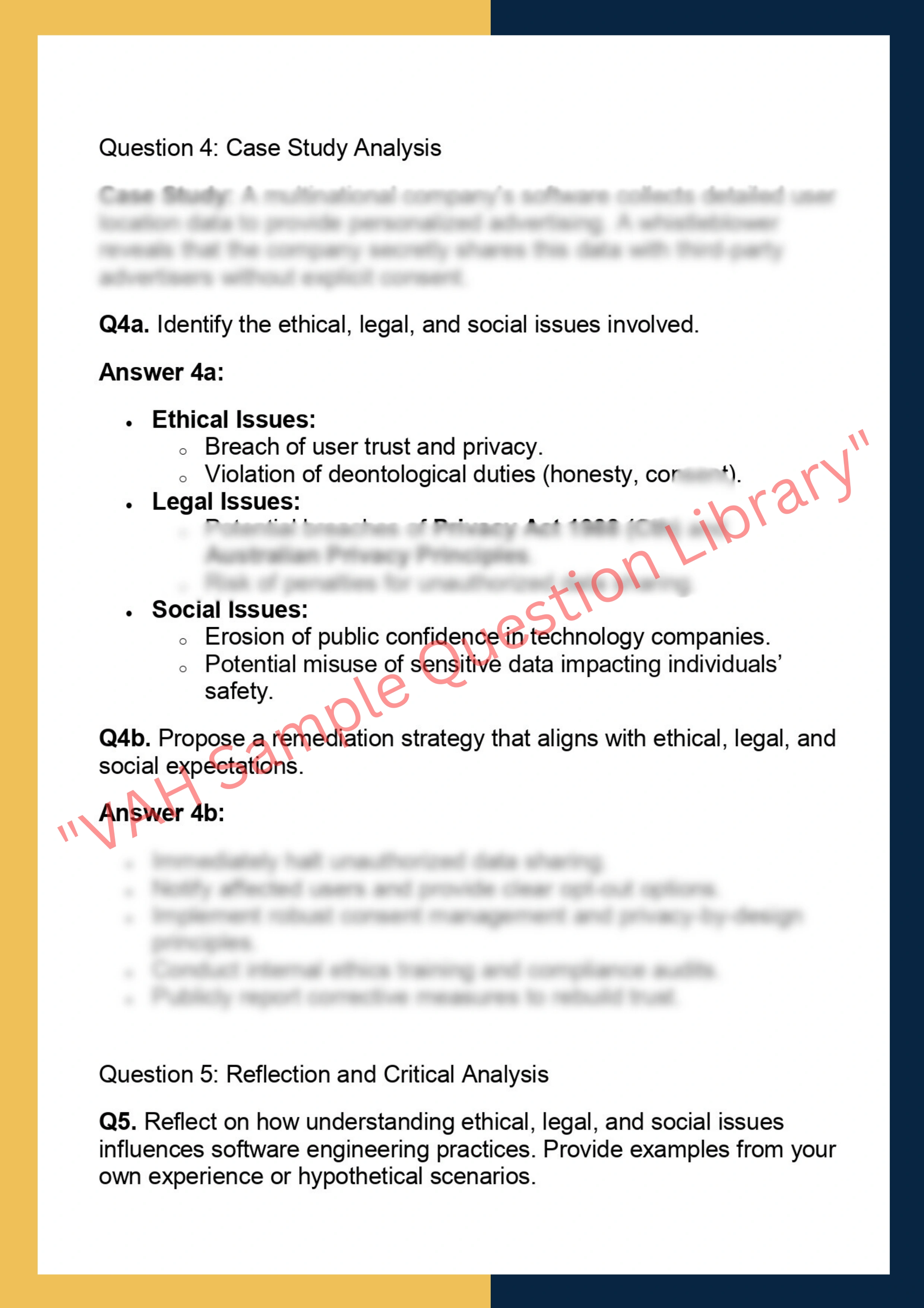 ELS634 – Ethical, Legal & Social Issues in  Software Engineering 4