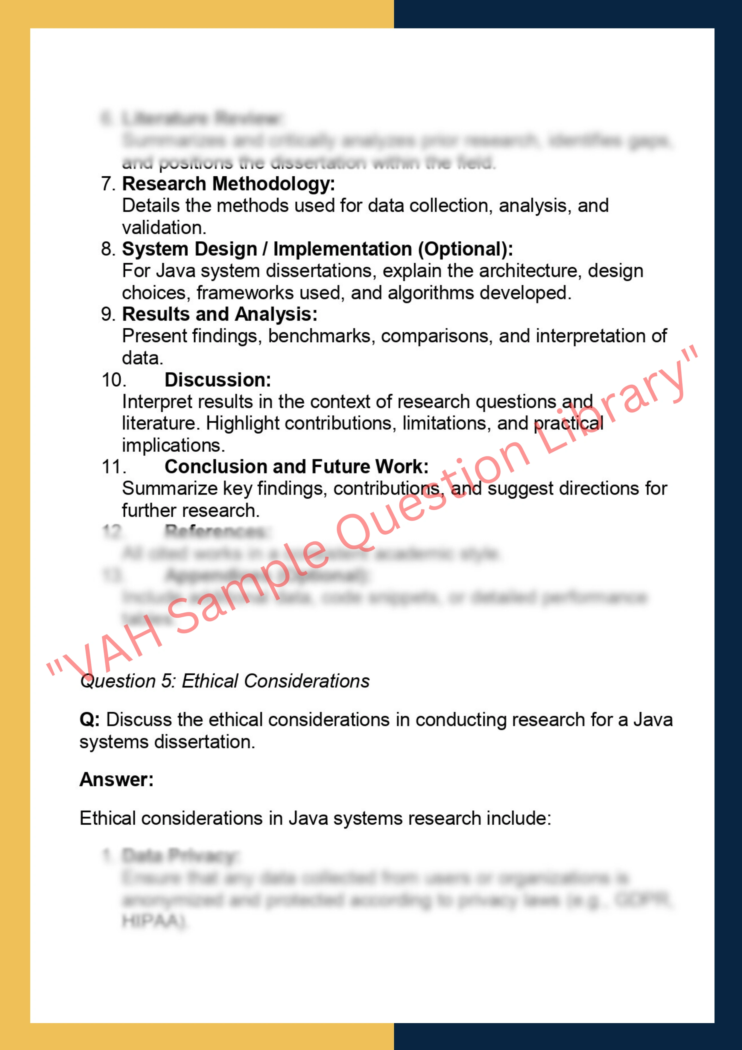 MDJ641 – Master’s Dissertation in Java  Systems 4