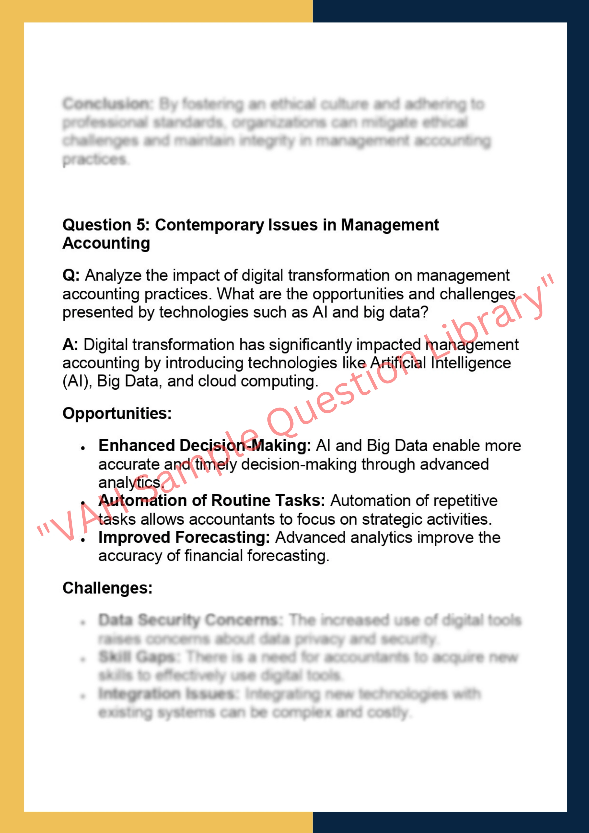 ACCT4440 -  Management Accounting- Issues  and Perspectives 4