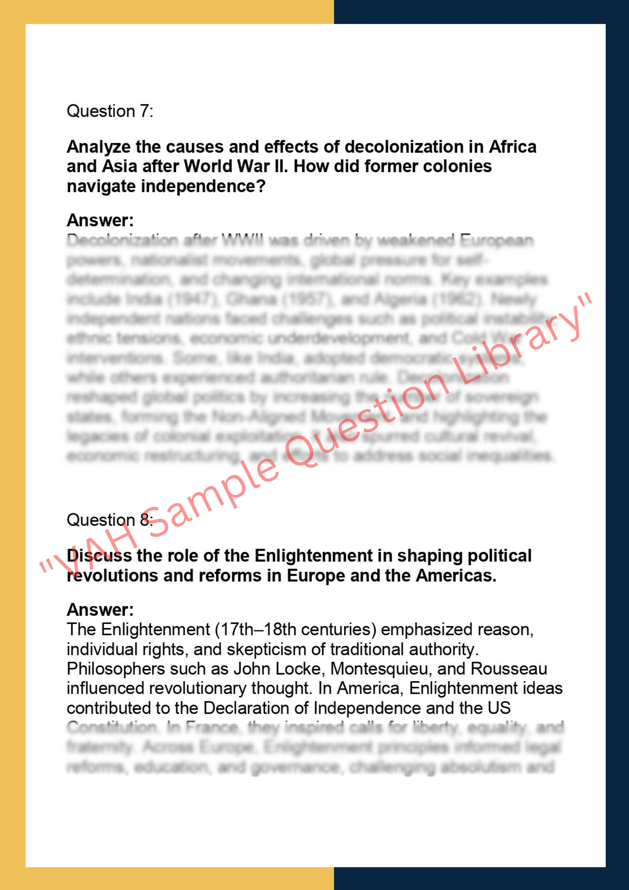 HIS101 –  World History 4