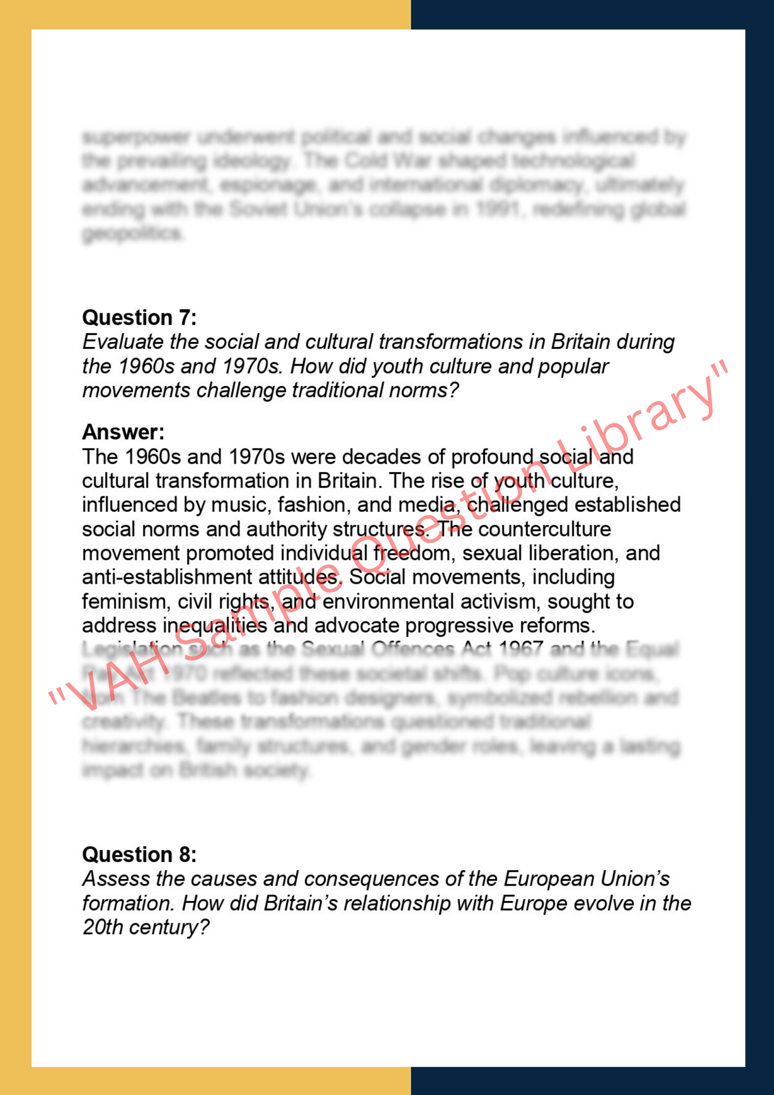 HIS201 –  Modern History 4