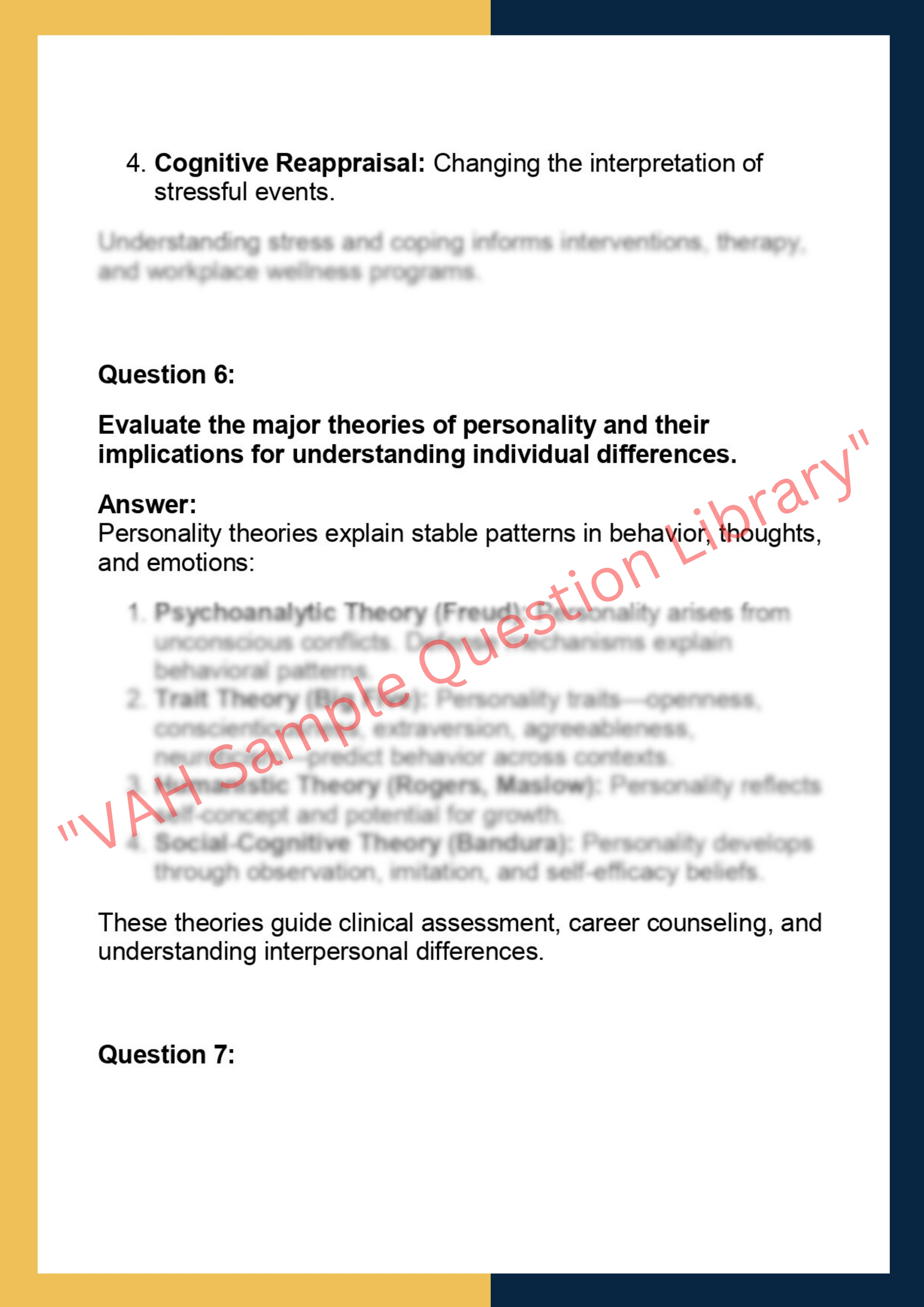 PSY101 –  Introduction to Psychology 4