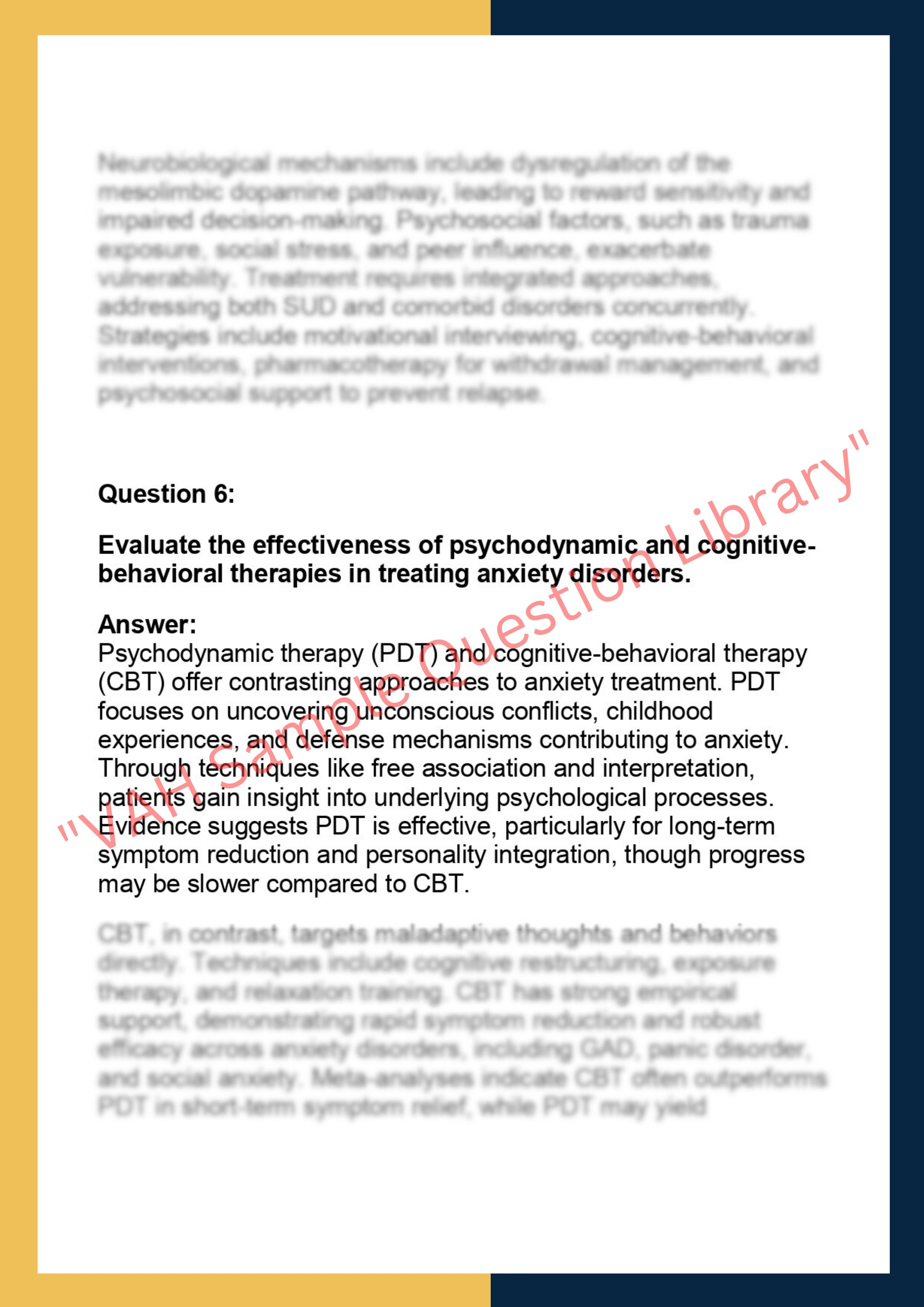 PSY301 –  Abnormal Psychology 4