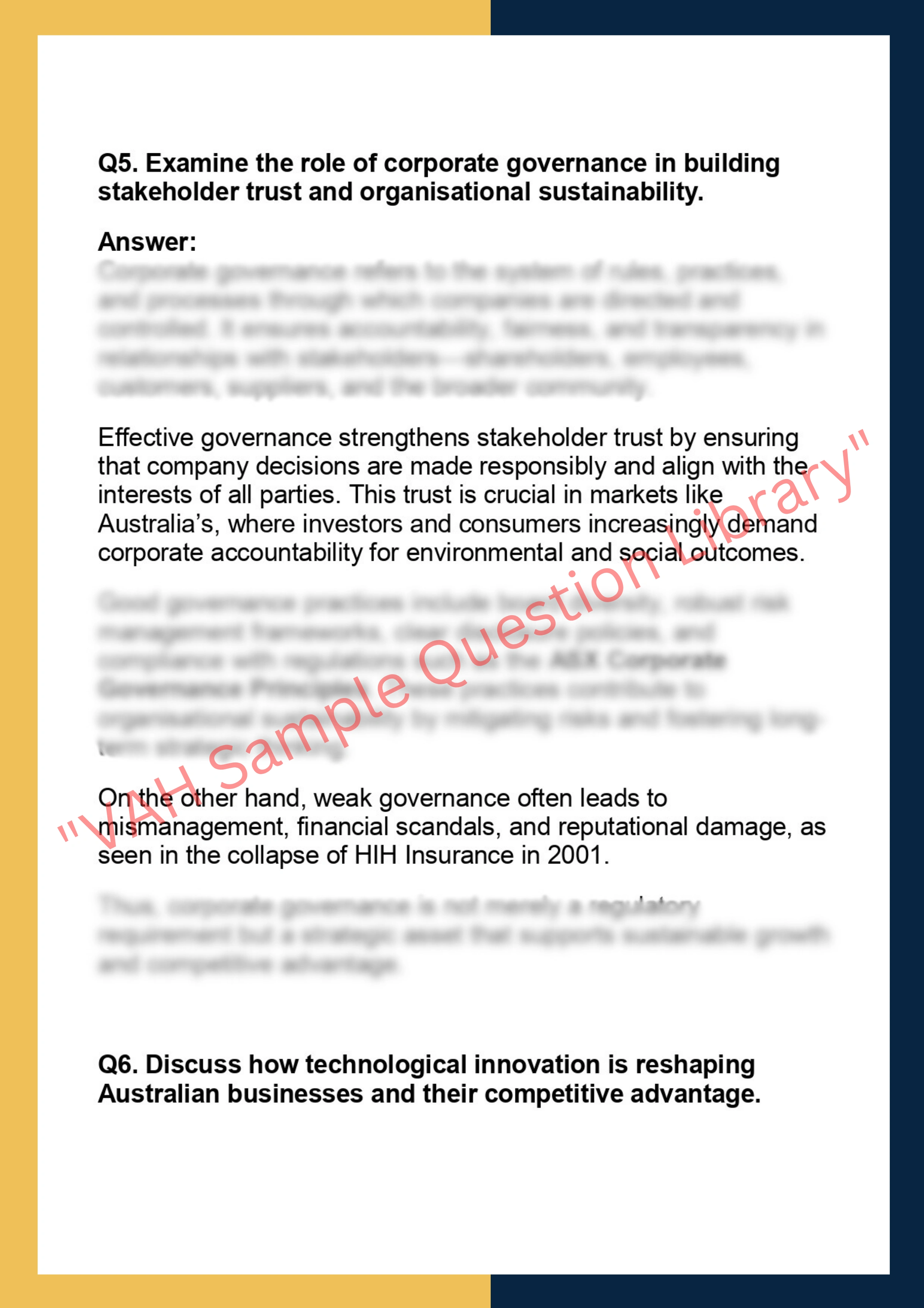BUS101 –  Business Studies 4