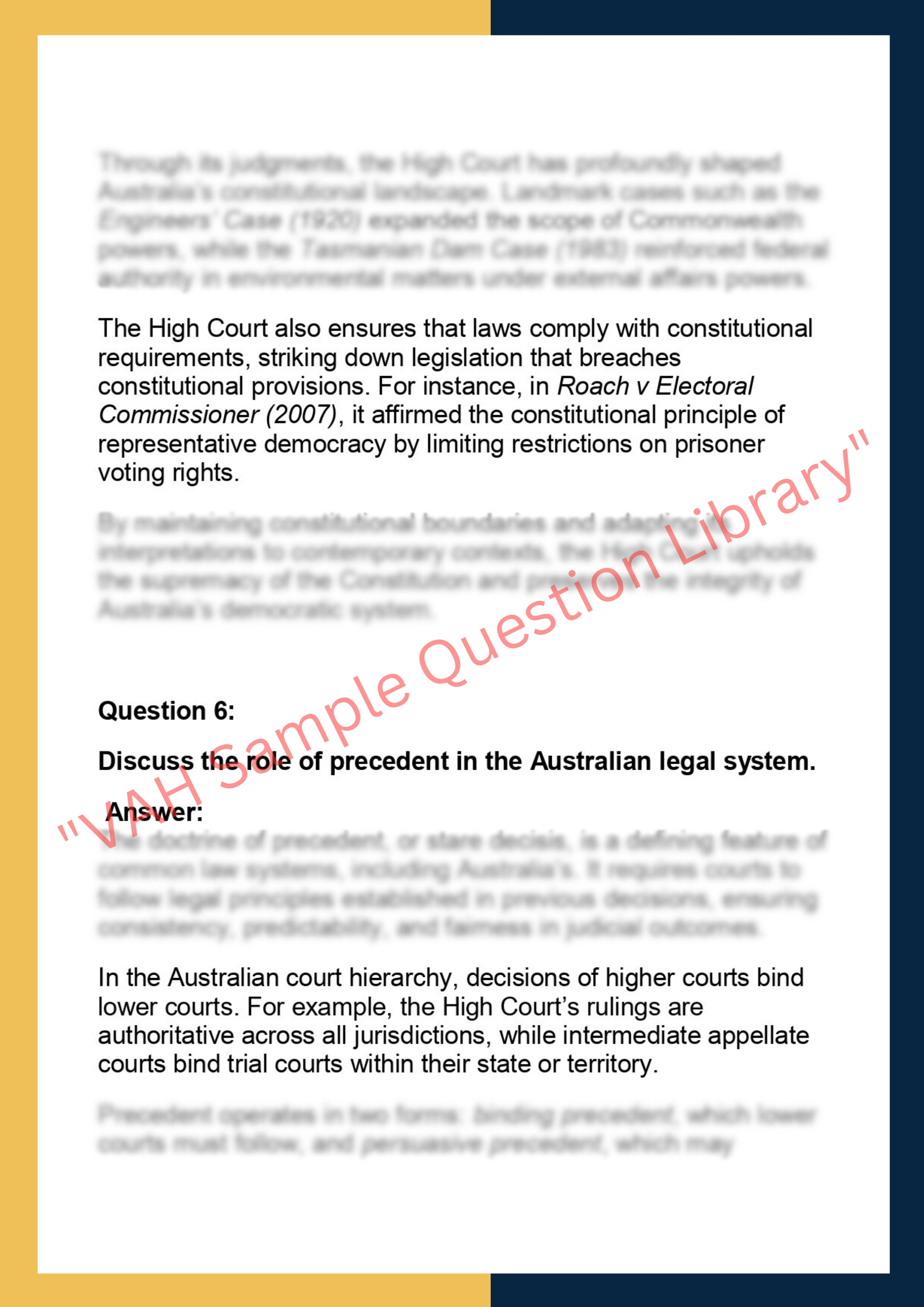 LAW101 – Introduction to Law Assignment 4