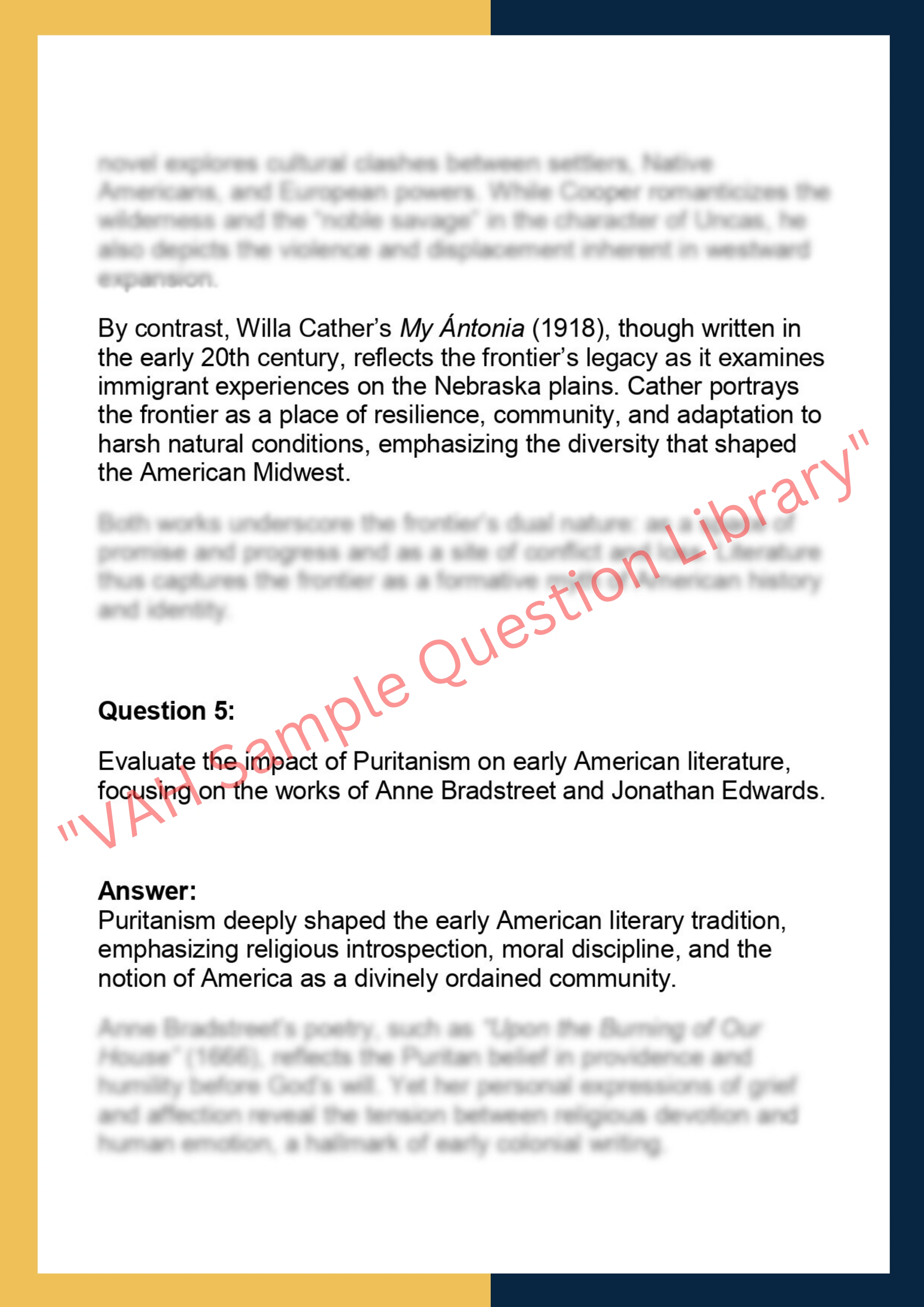 LIT201 – American Literature 4