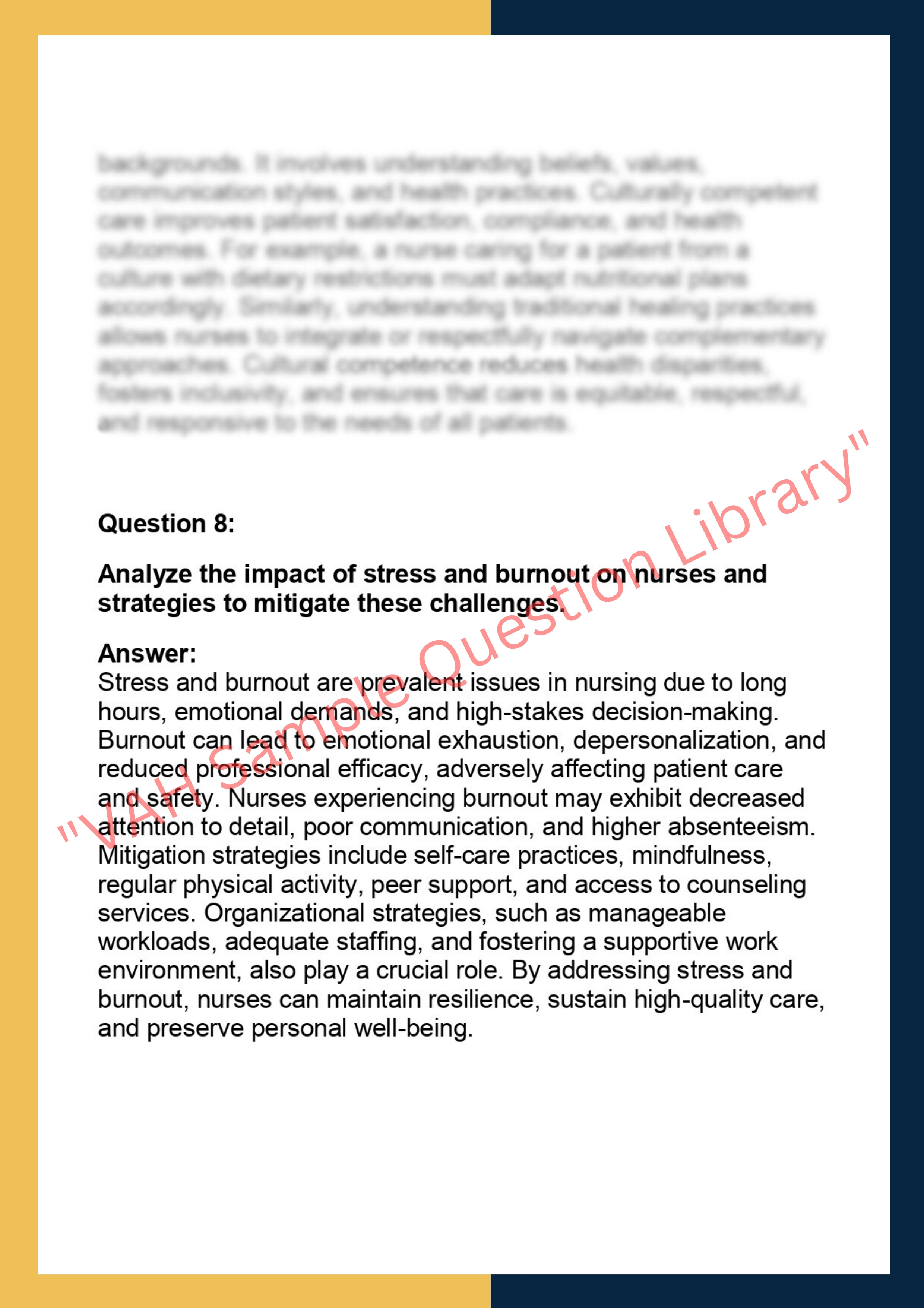 NUR101 – Nursing Fundamentals 4