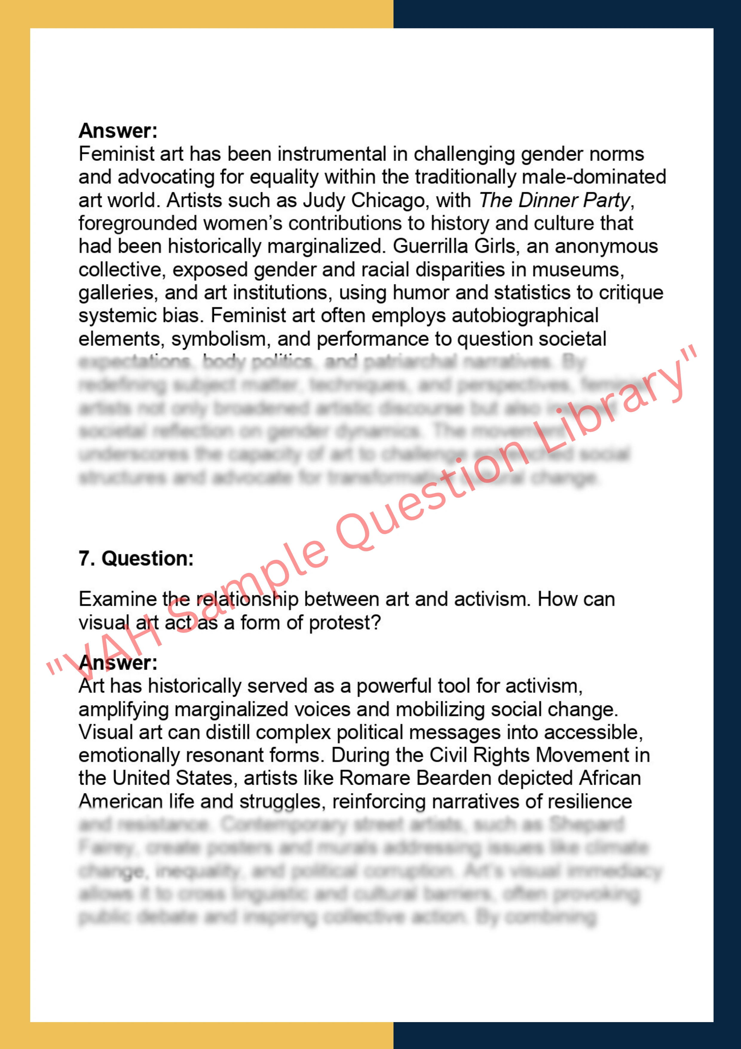 ART101 – Art and  Society 4