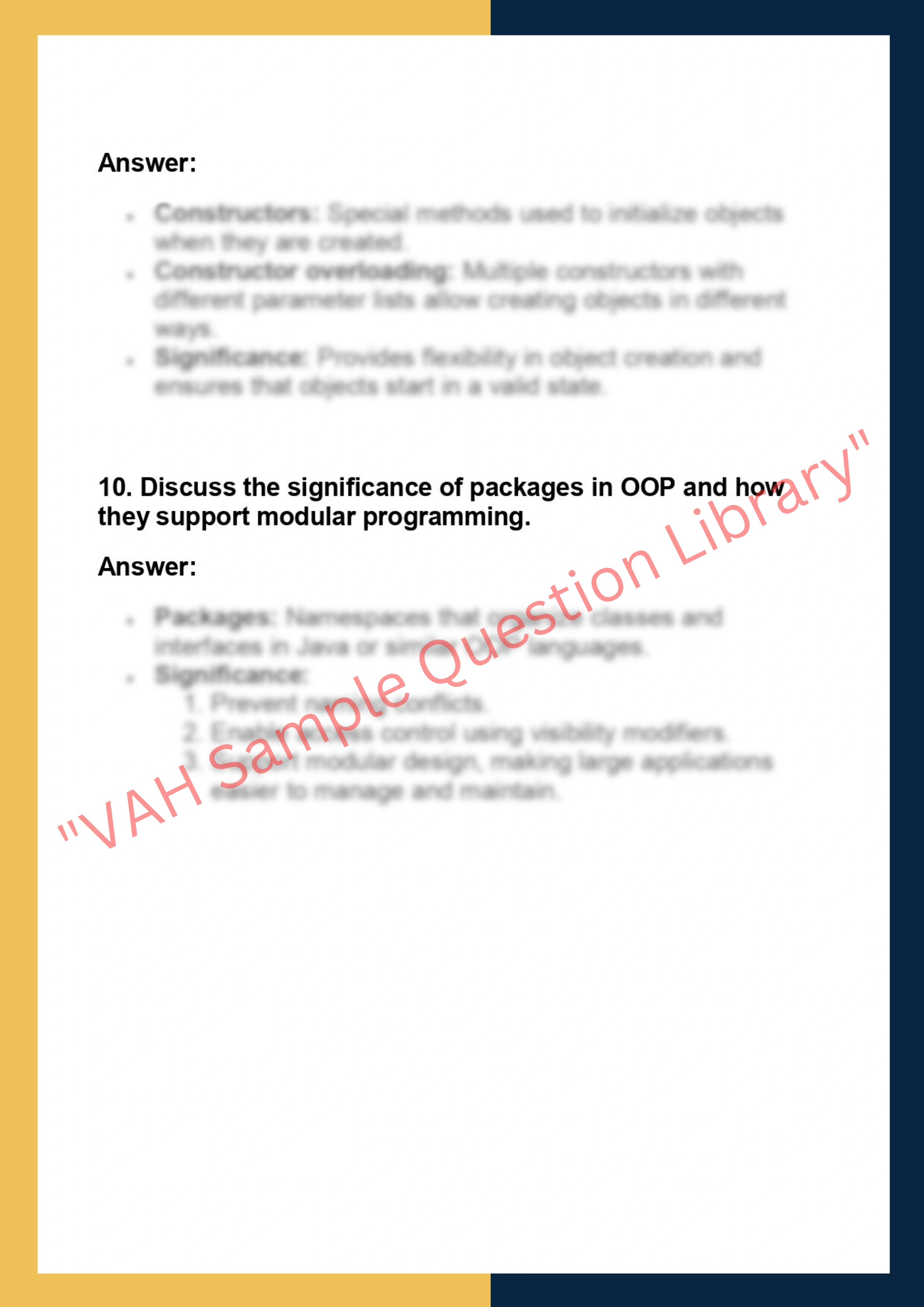 CS201 – Object-Oriented Programming 4