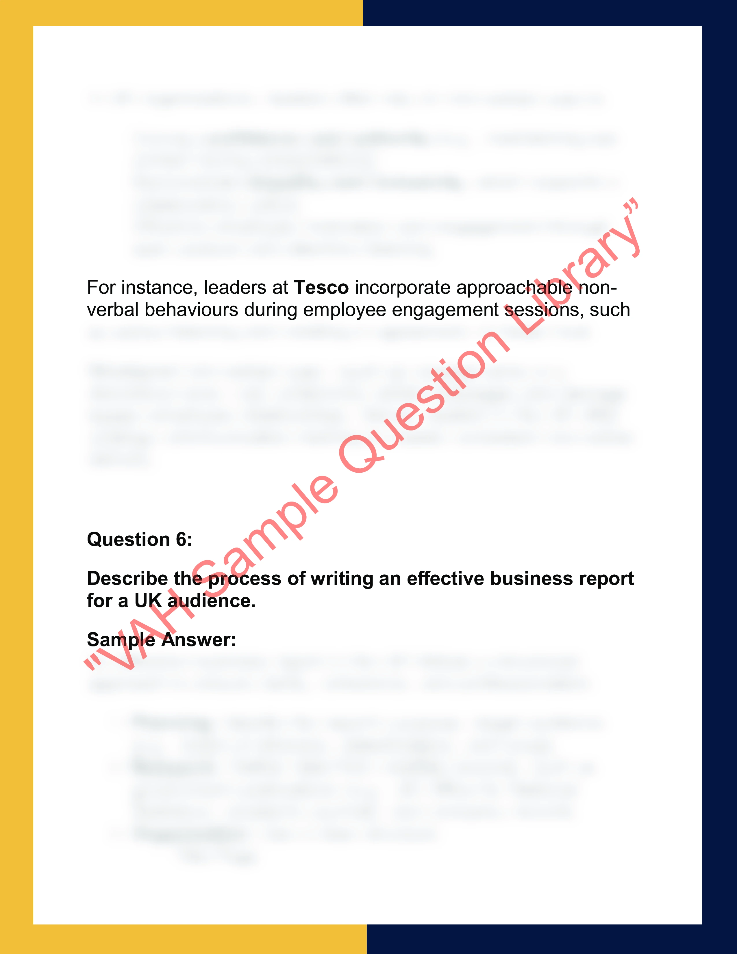 BUS101 – Business Communication  Report 4
