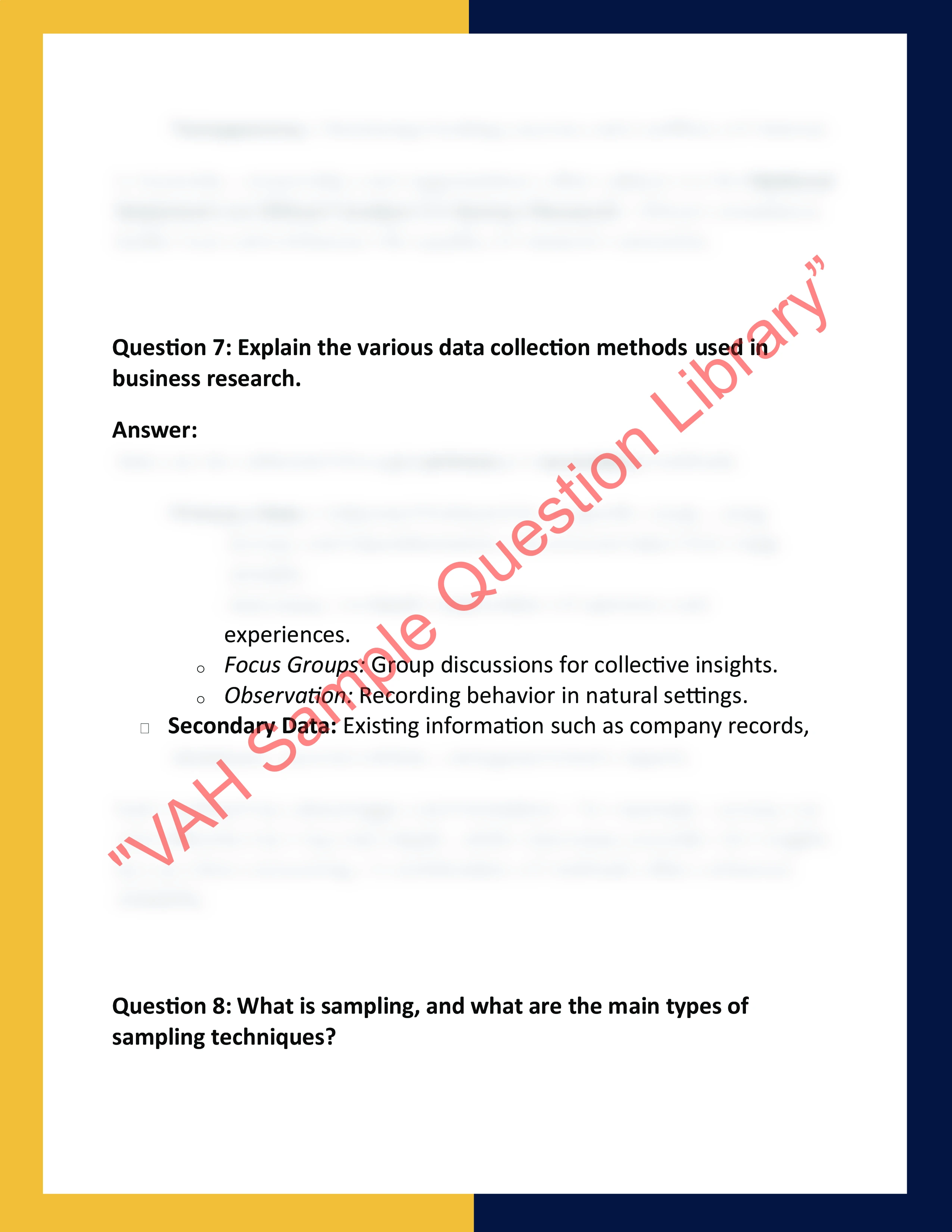 BUS201 – Business Research  Methods 4