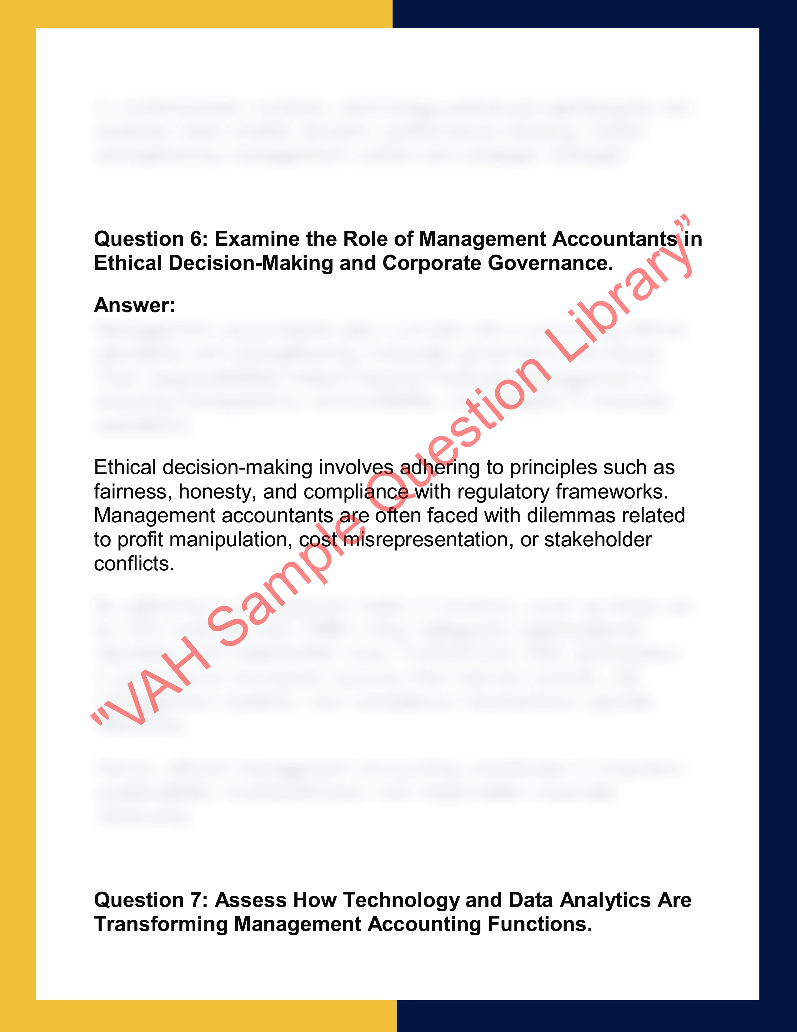 ACC201 – Management Accounting  Report 4