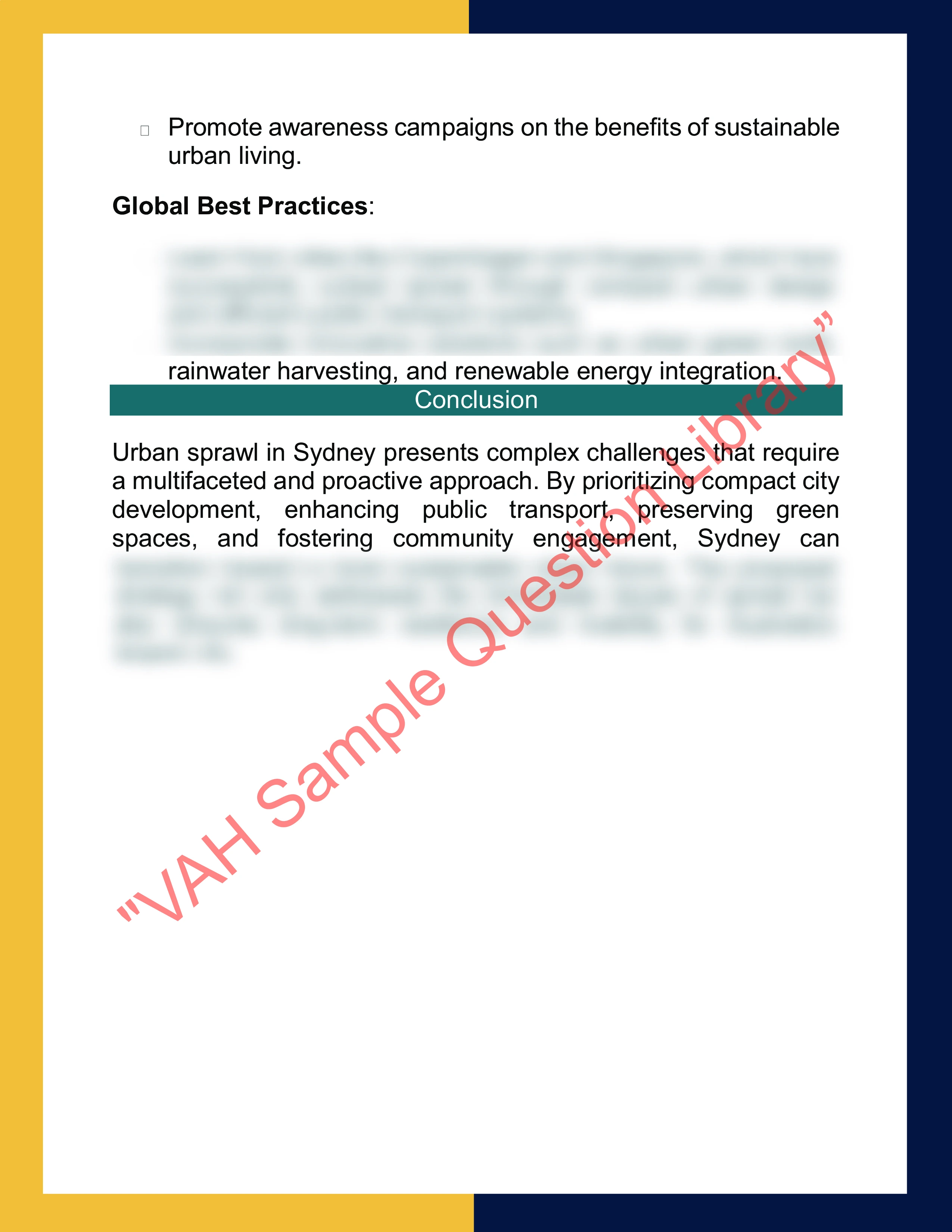 Assignment sample solution of course code GEO901 - Advanced Urban Geography and Sustainability 4