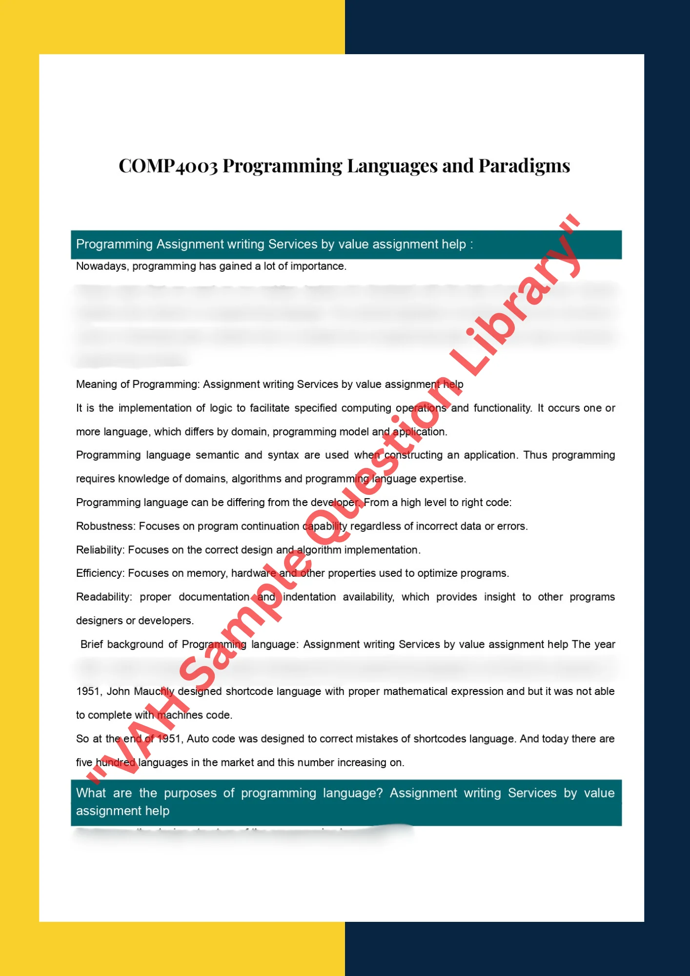 COMP4003 Programming Languages and Paradigms 0