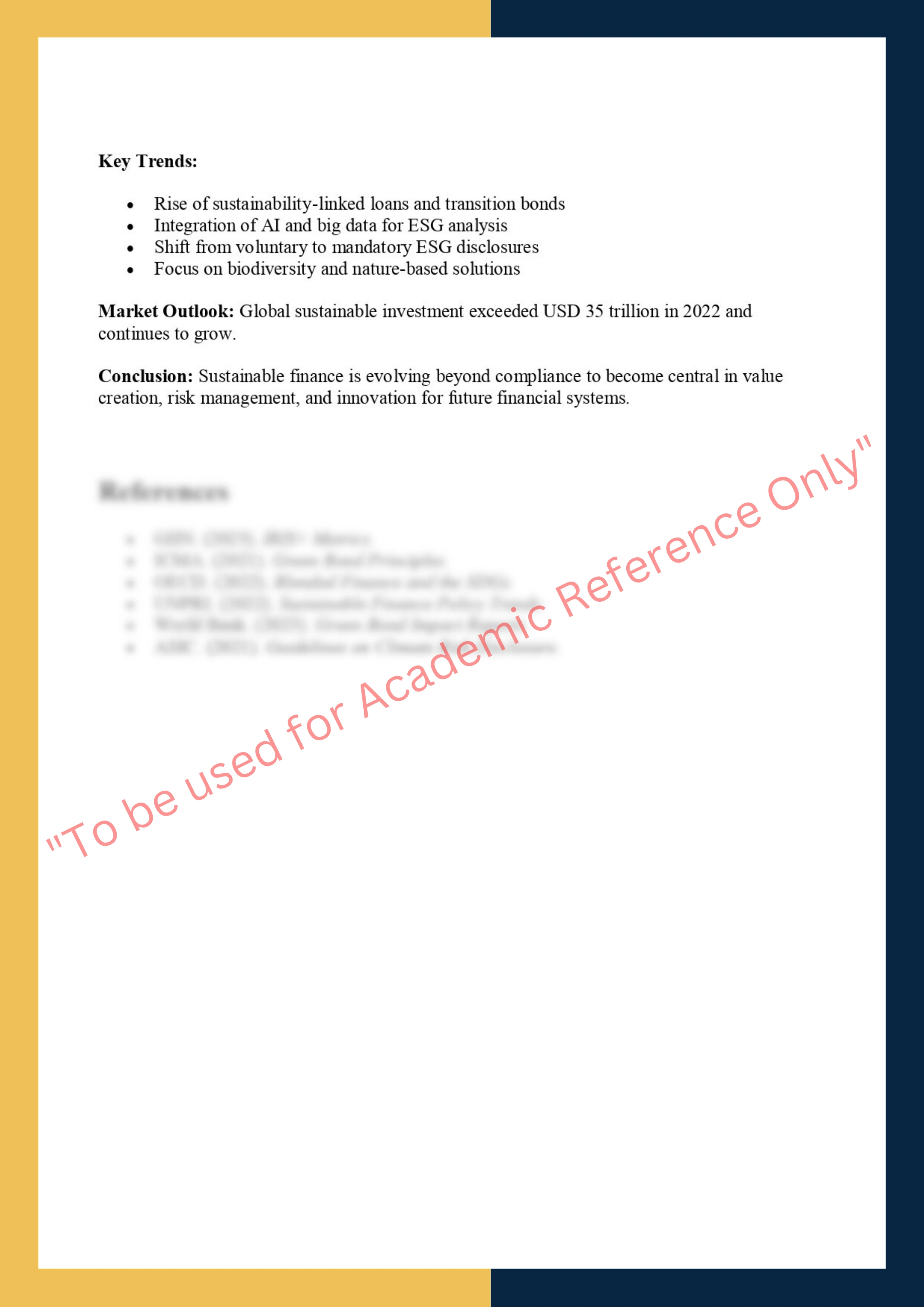 FINC6008- Sustainable Finance & Impact Investing 5