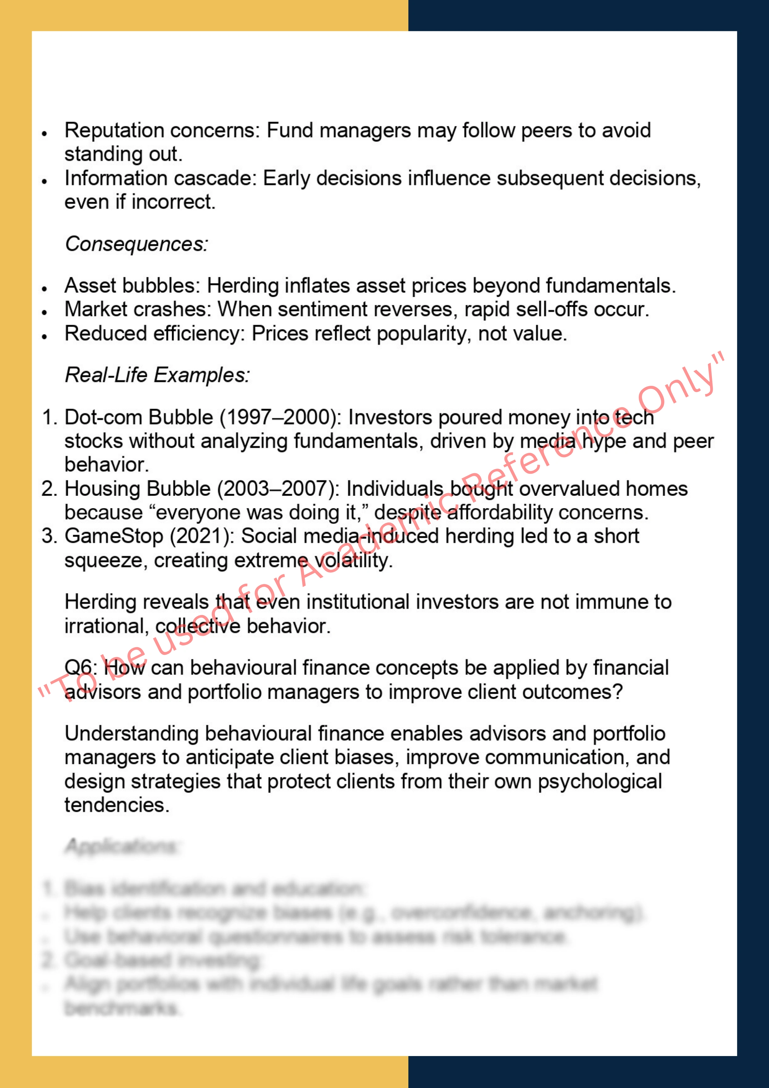 FINC6014 –  Behavioural Finance 5