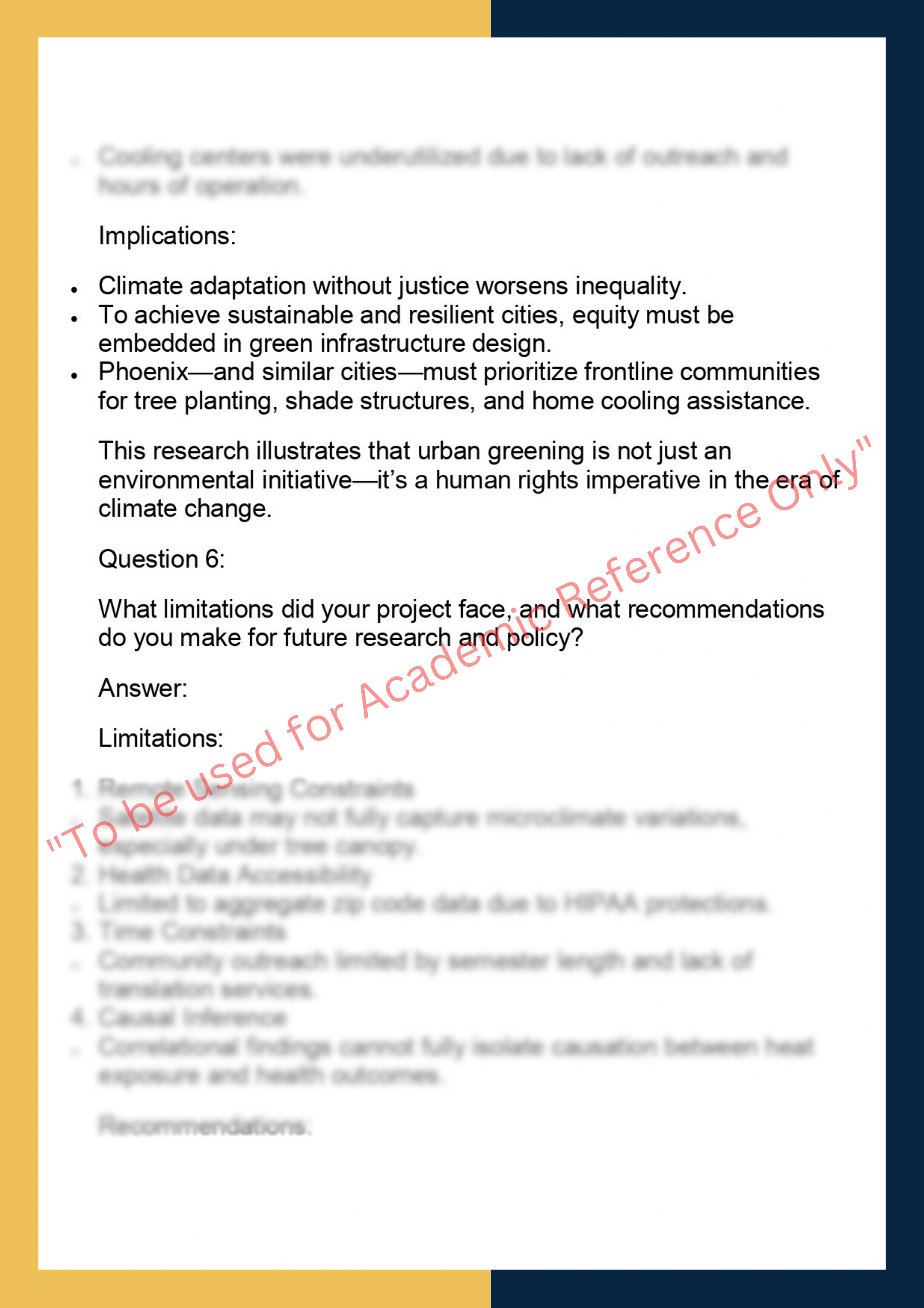 ENVN7001- Environmental Studies Capstone 5