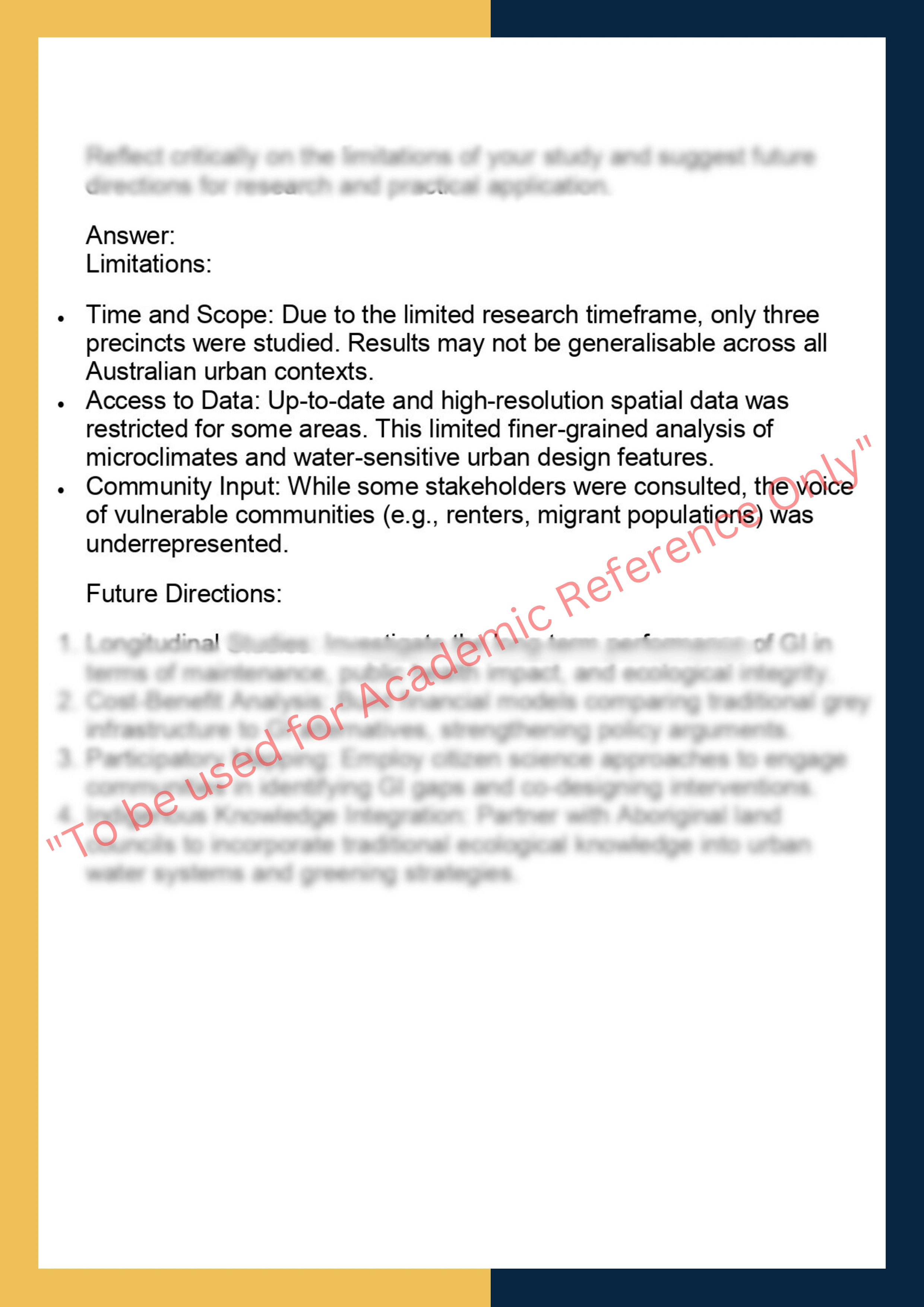 PLAN7100-  Urban Planning Thesis 5