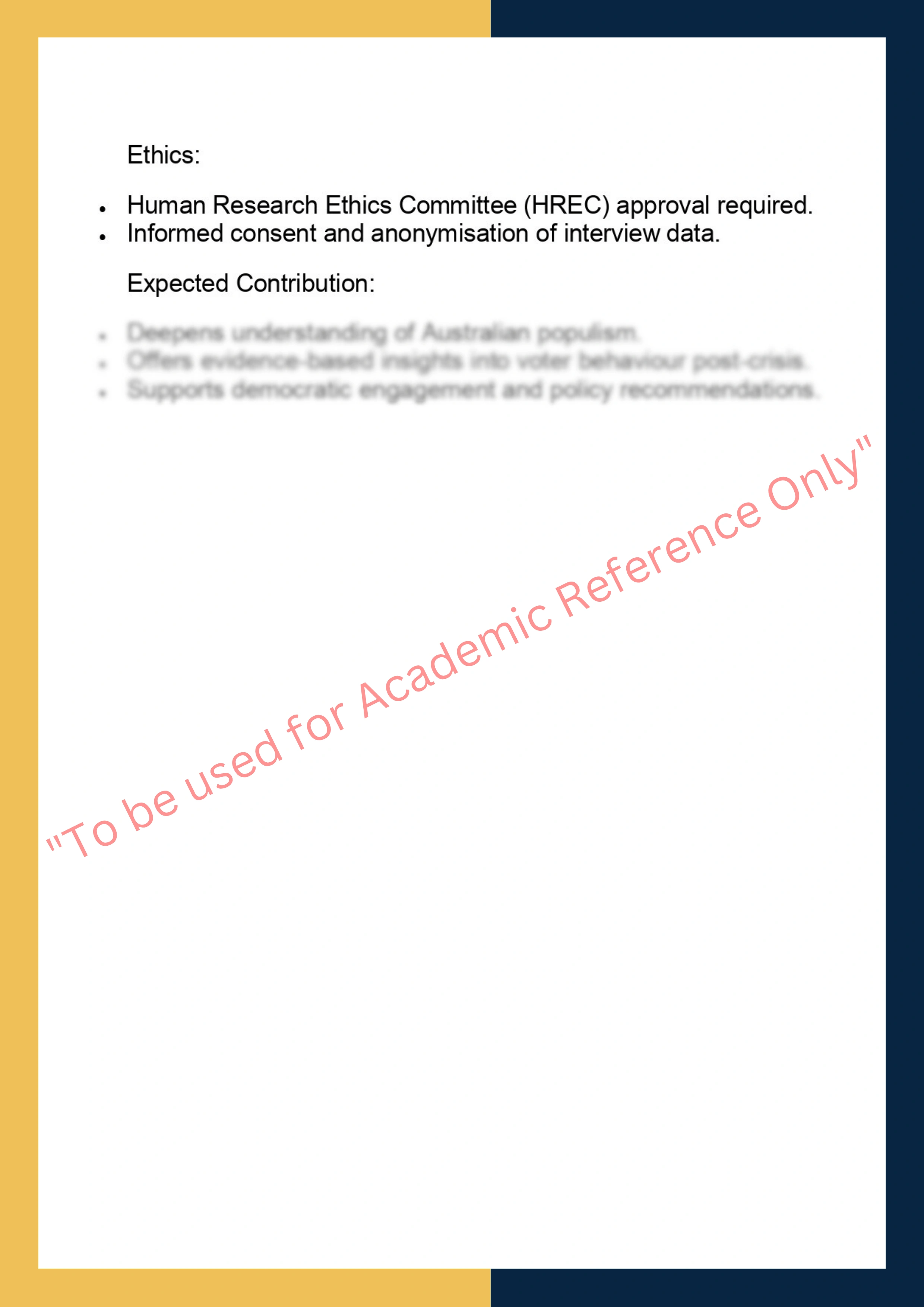 POLI7001 – Political Science Thesis 5