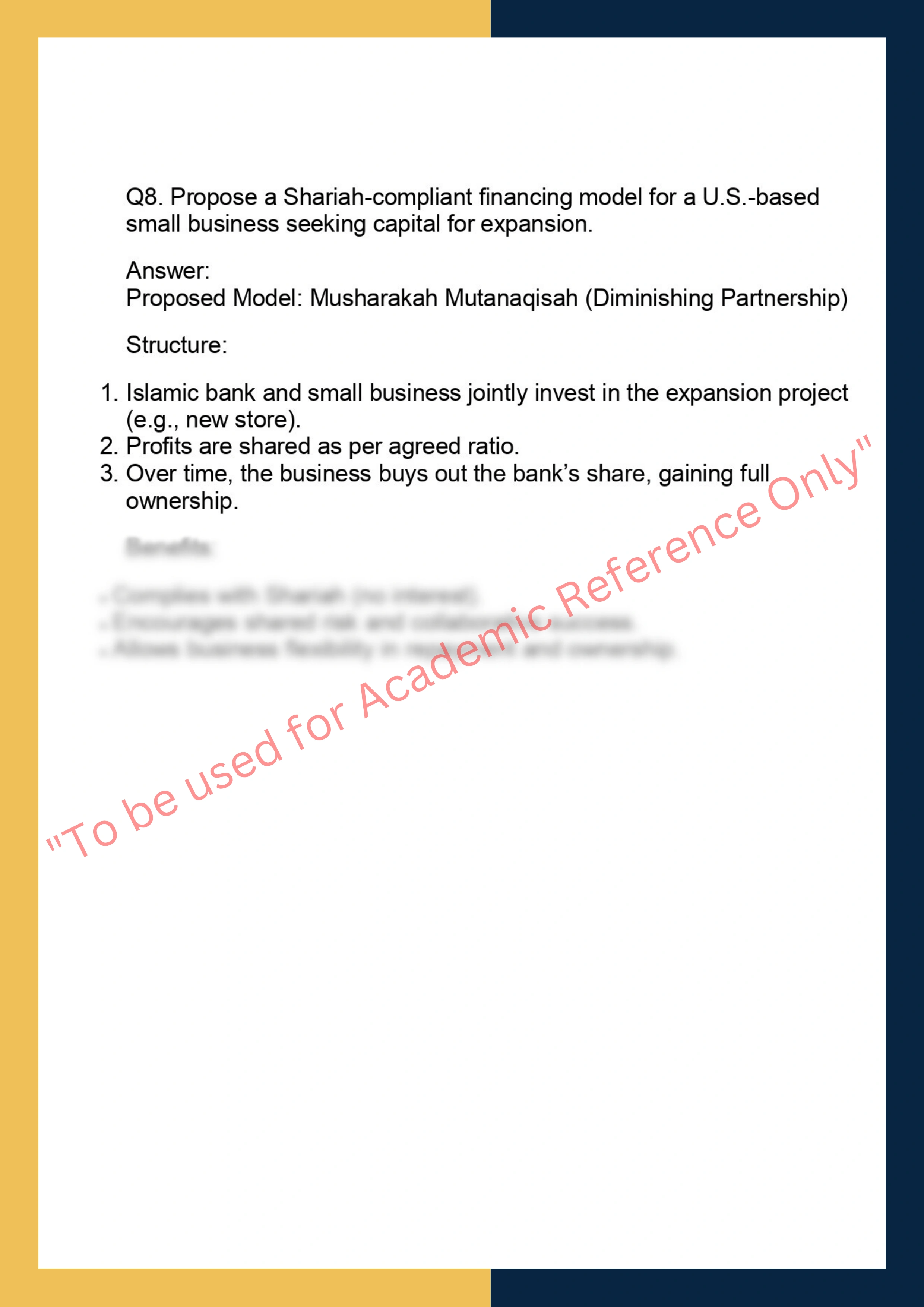 FINC6028 – Islamic Finance and Banking 5