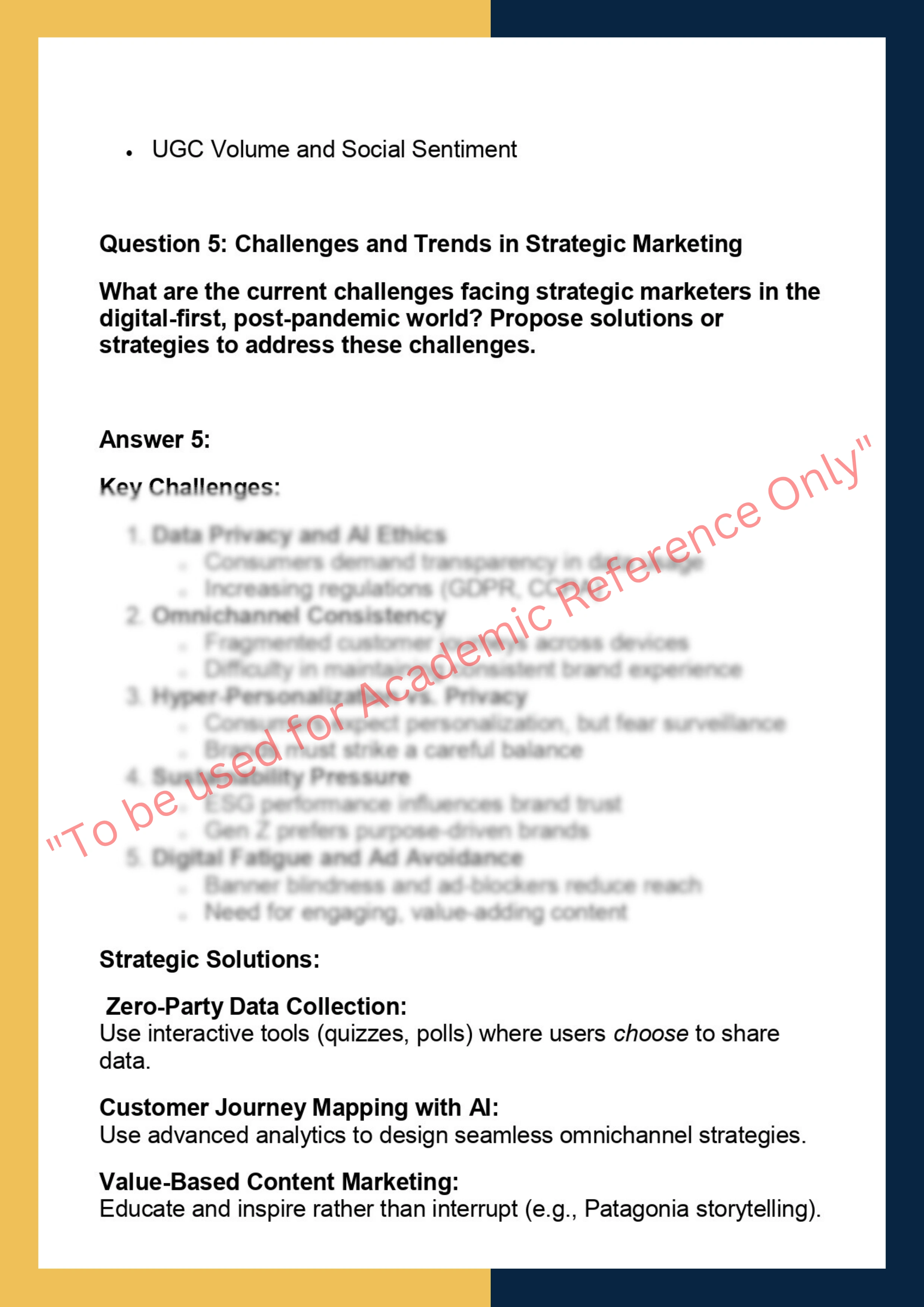 MK520- Strategic Marketing Management 5