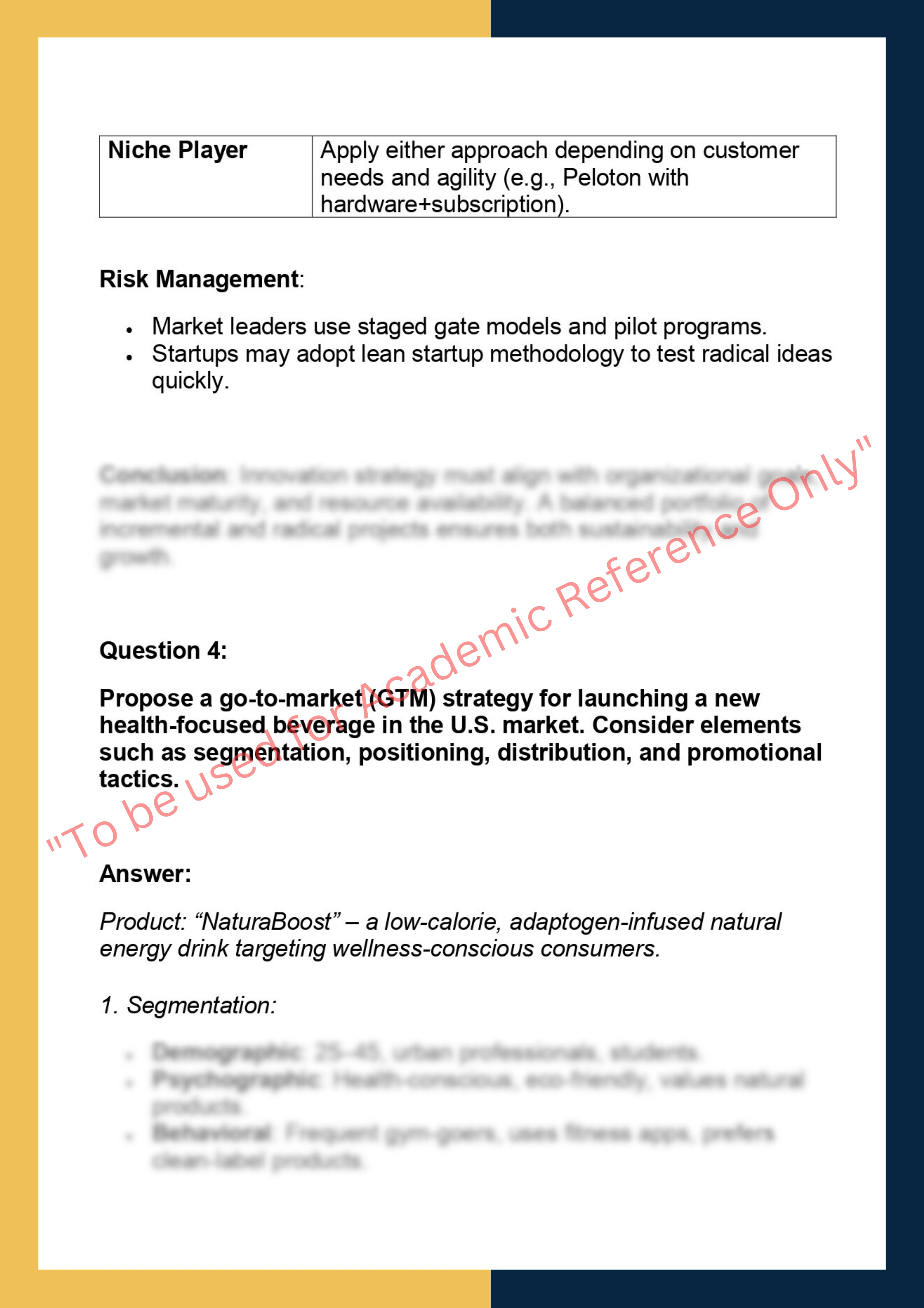 MRKT558- New  Product Development and  Innovation 5