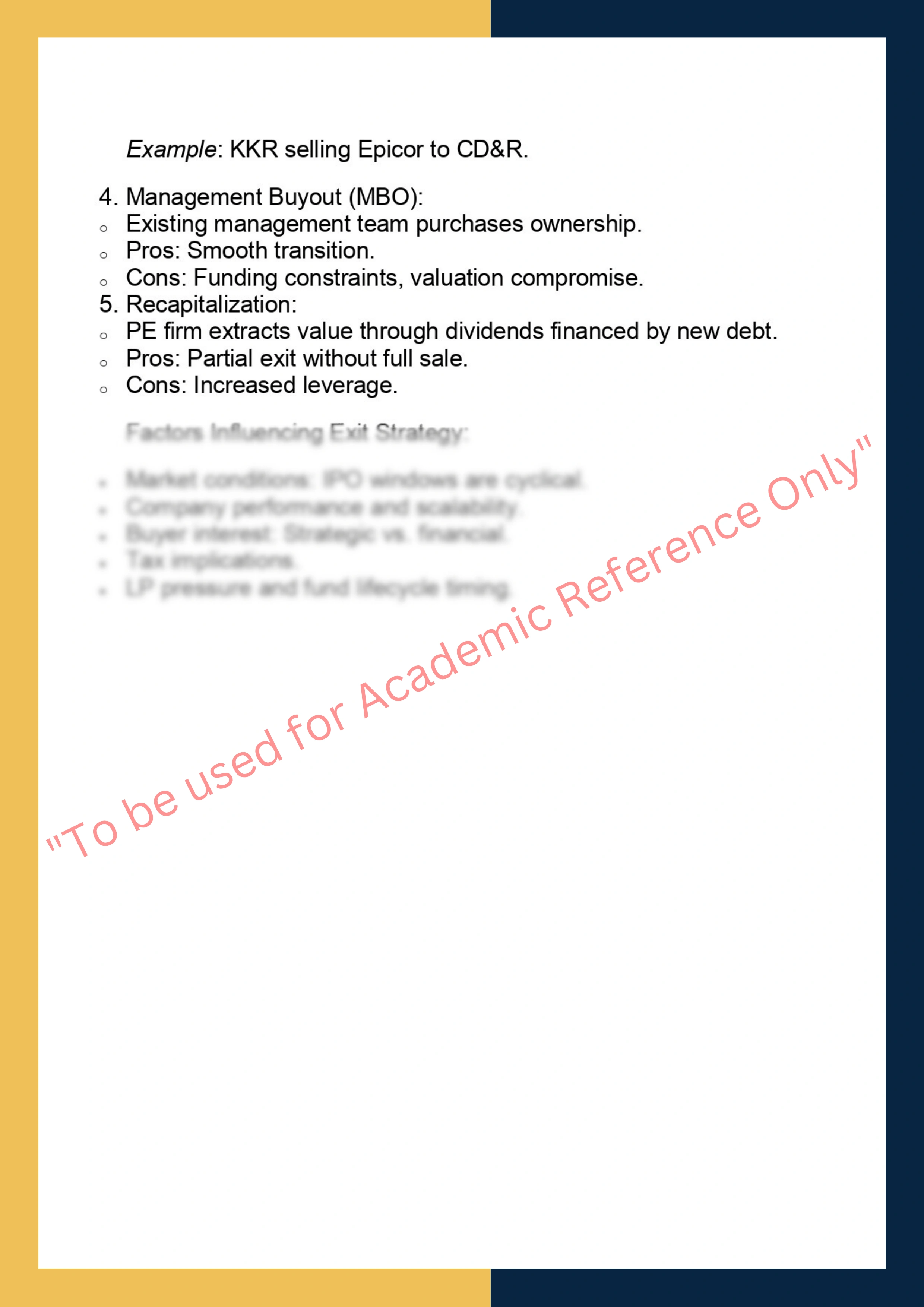 FINC6031 – Private Equity and Venture Capital 5
