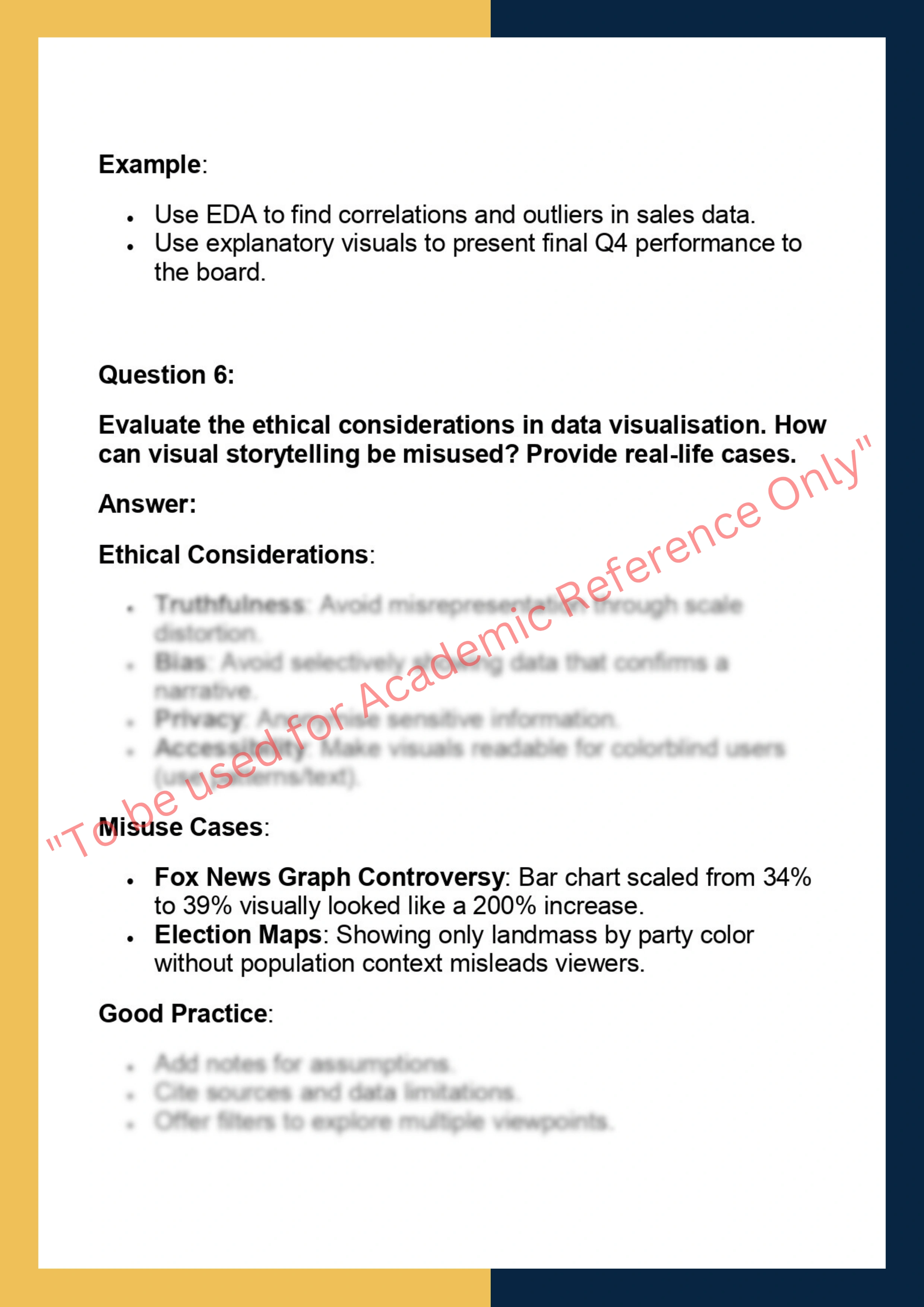 DSCE6004 –  Data Visualisation & Communication 6