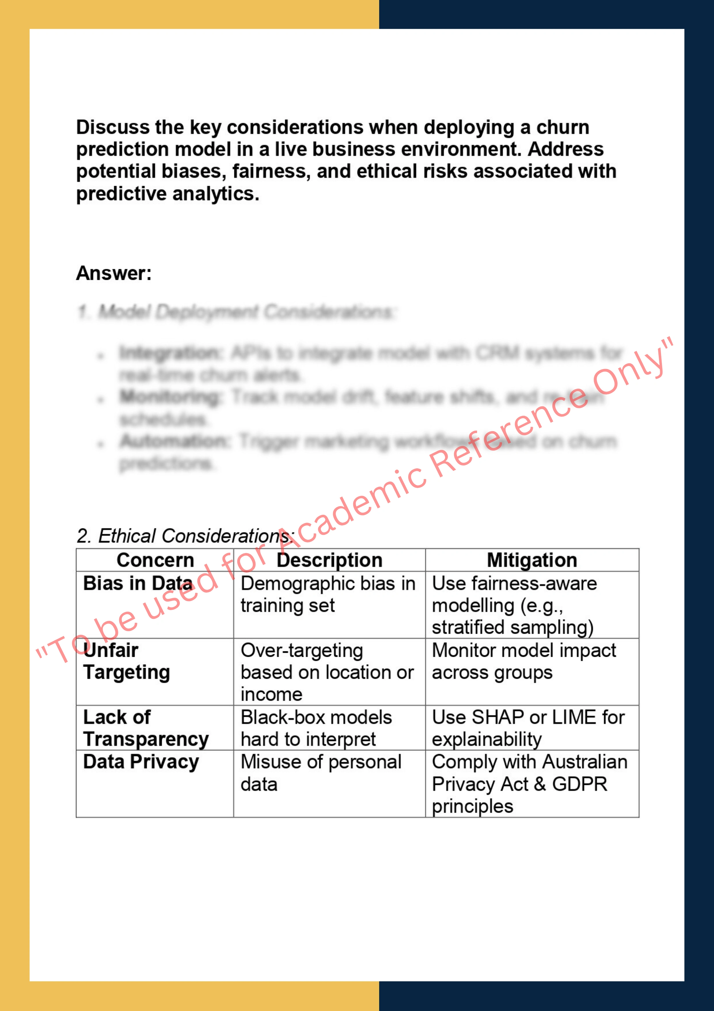 DSCE6015 Subject Title: Predictive Analytics & Modelling 5