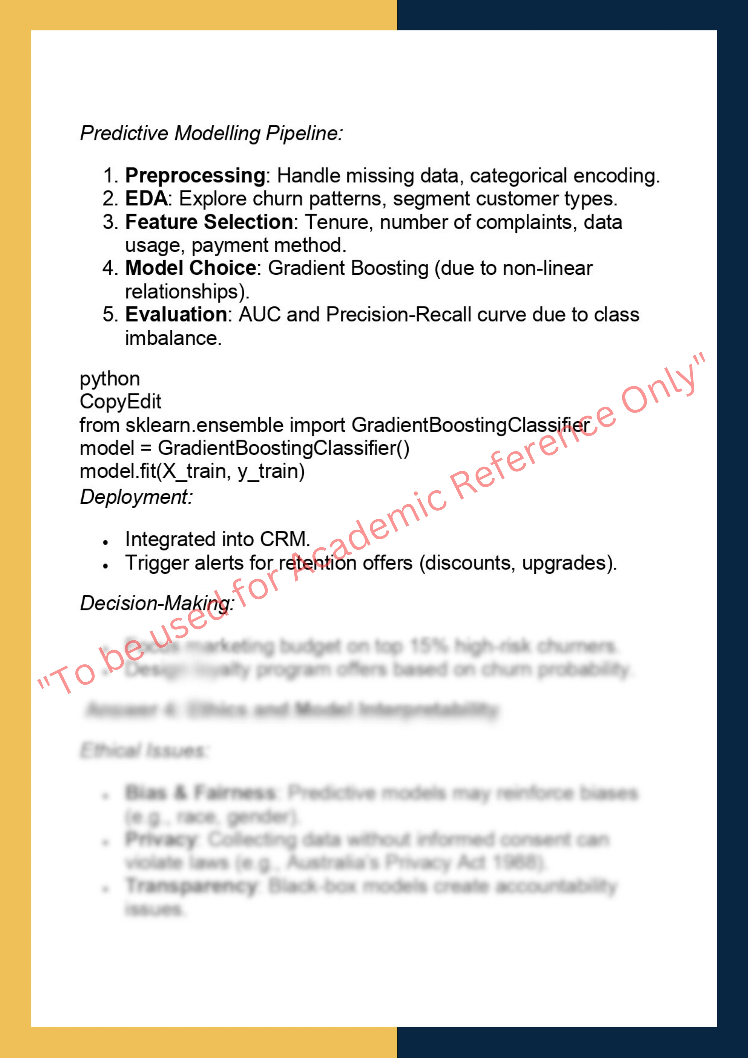 DSCE6016 – Predictive Analytics & Modelling 5
