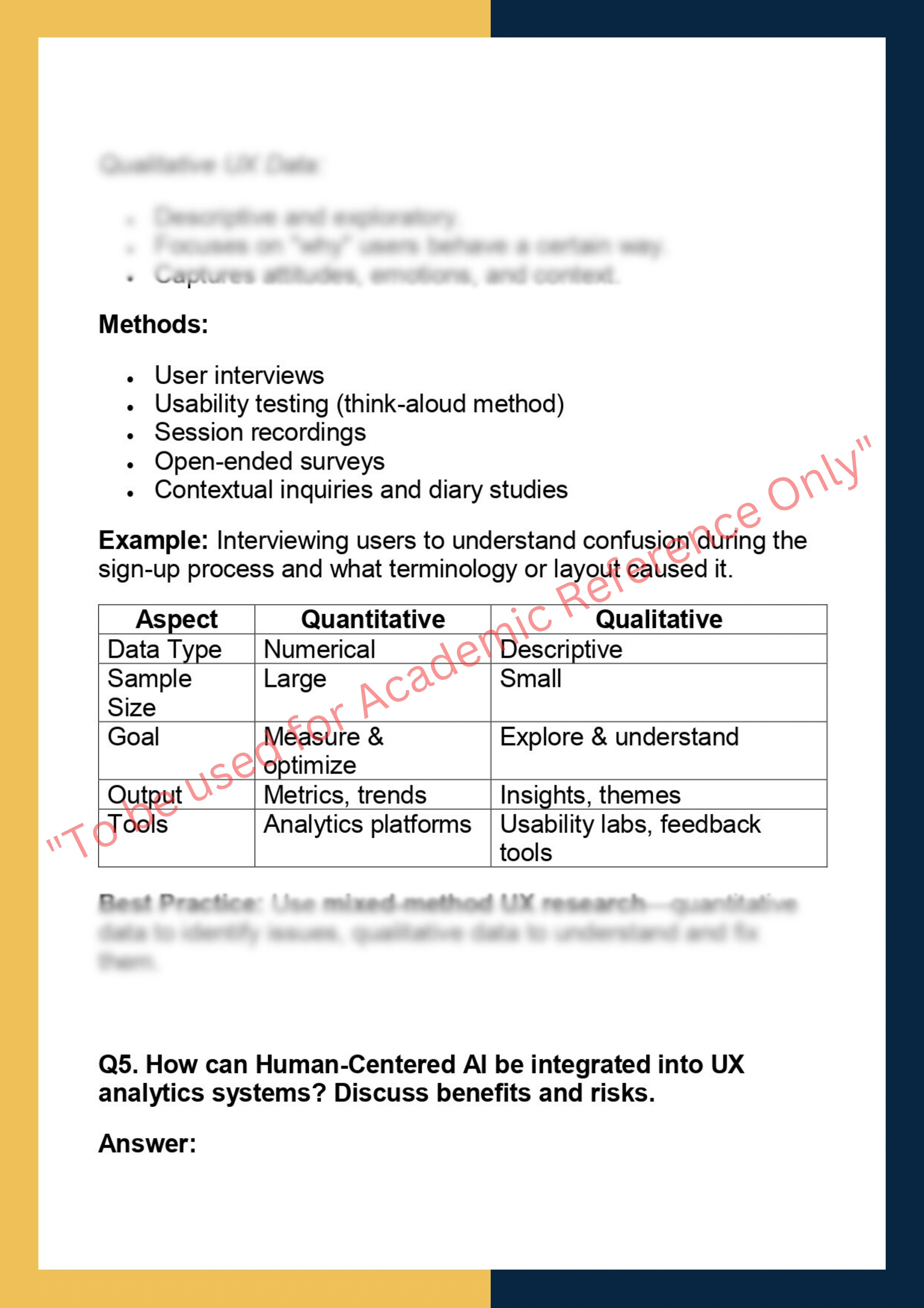 DS5013 – Human-Centered Data Systems &  UX Analytics 5