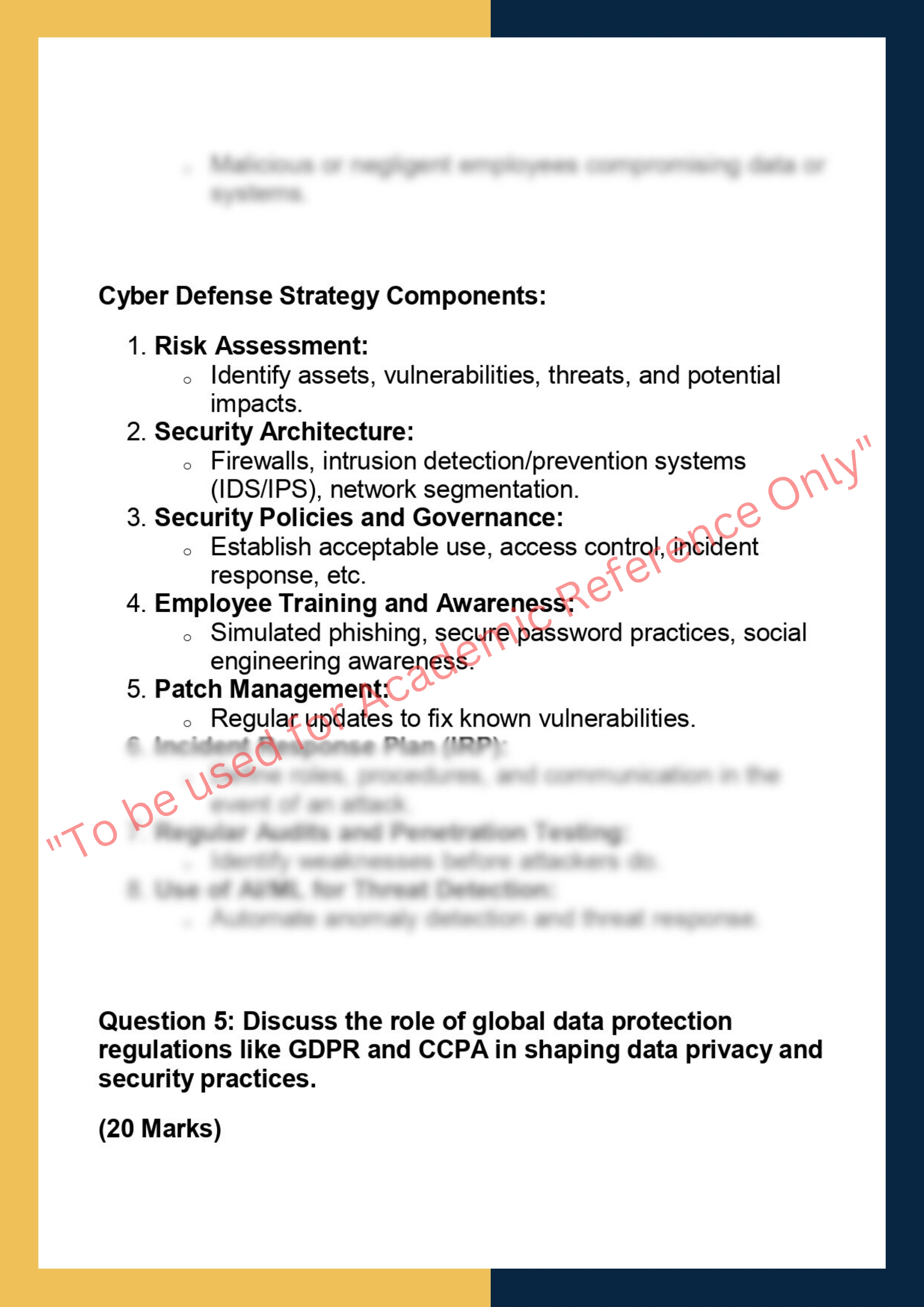 DS5014 – Cyber Security & Data Privacy 5