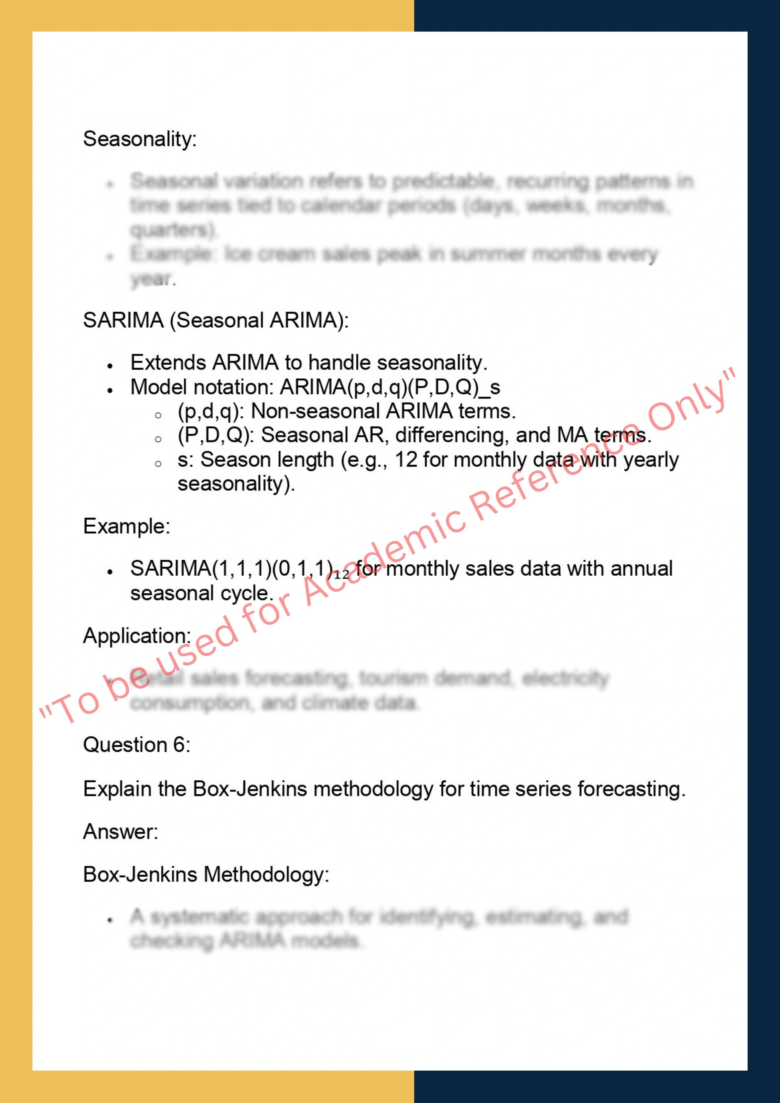DS6009 – Time Series & Forecasting  Methods 5