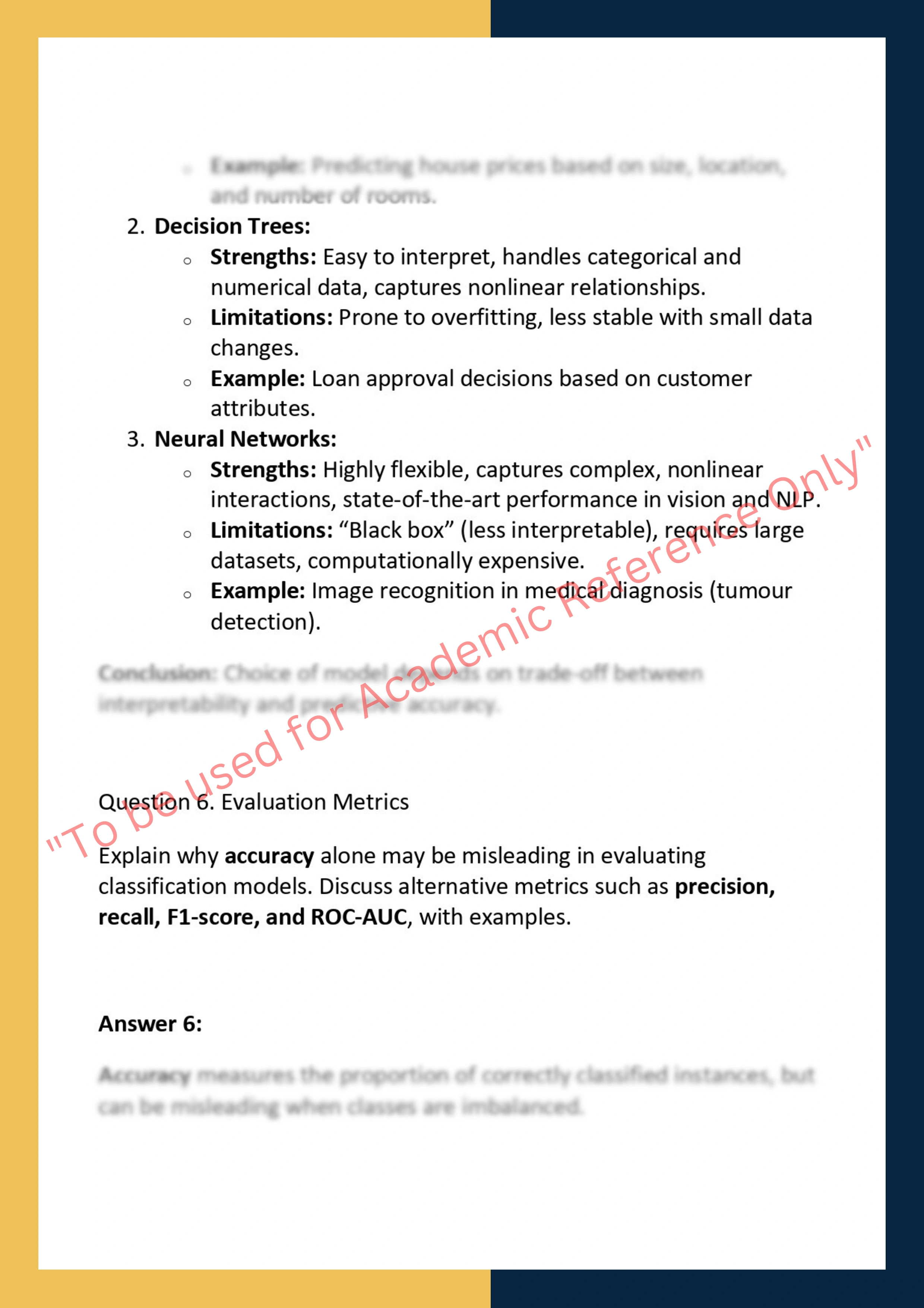 DSC8307 – Data Mining, Modeling and  Analytics 6