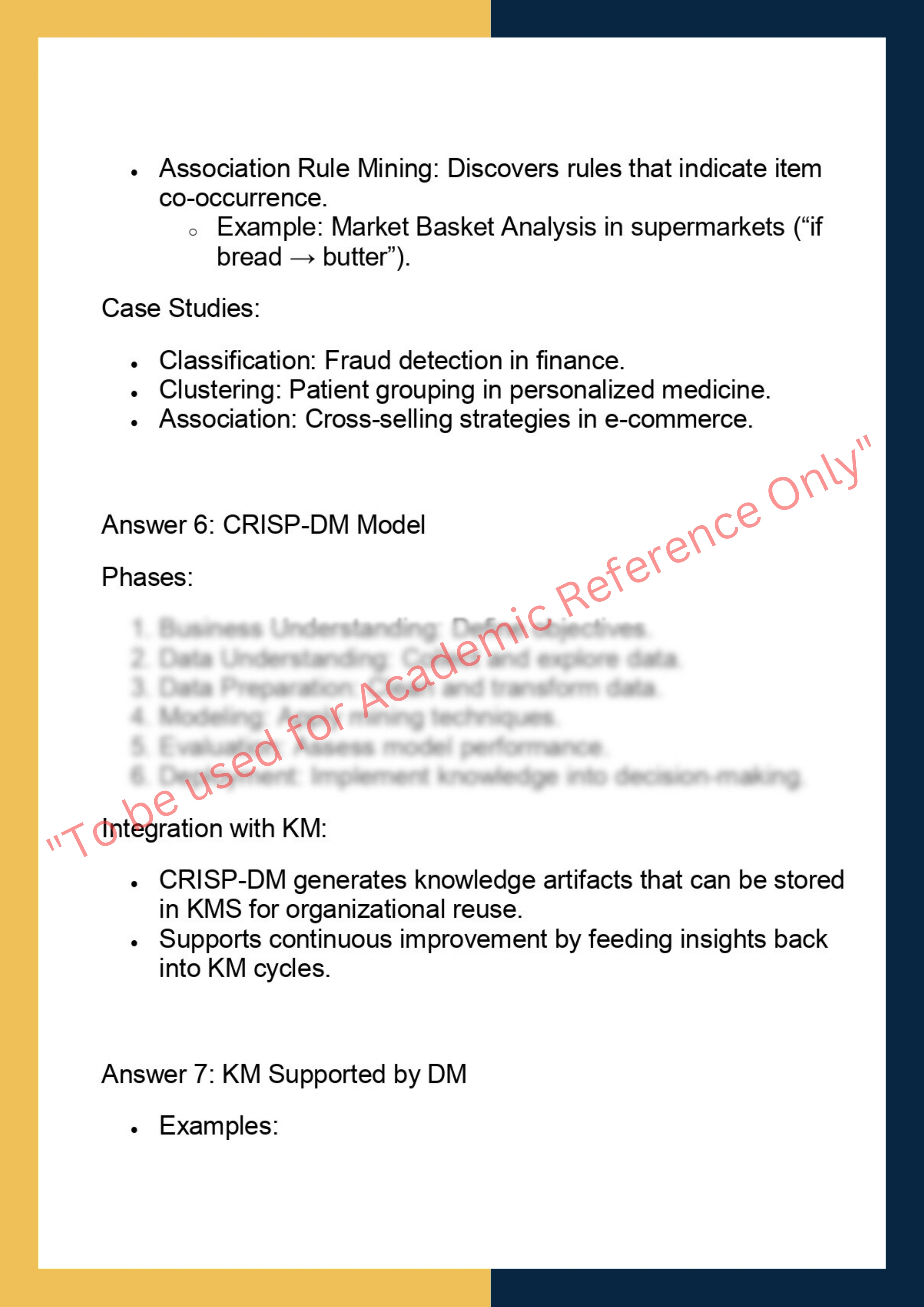 CSE6052– Knowledge Management and  Data Mining 5