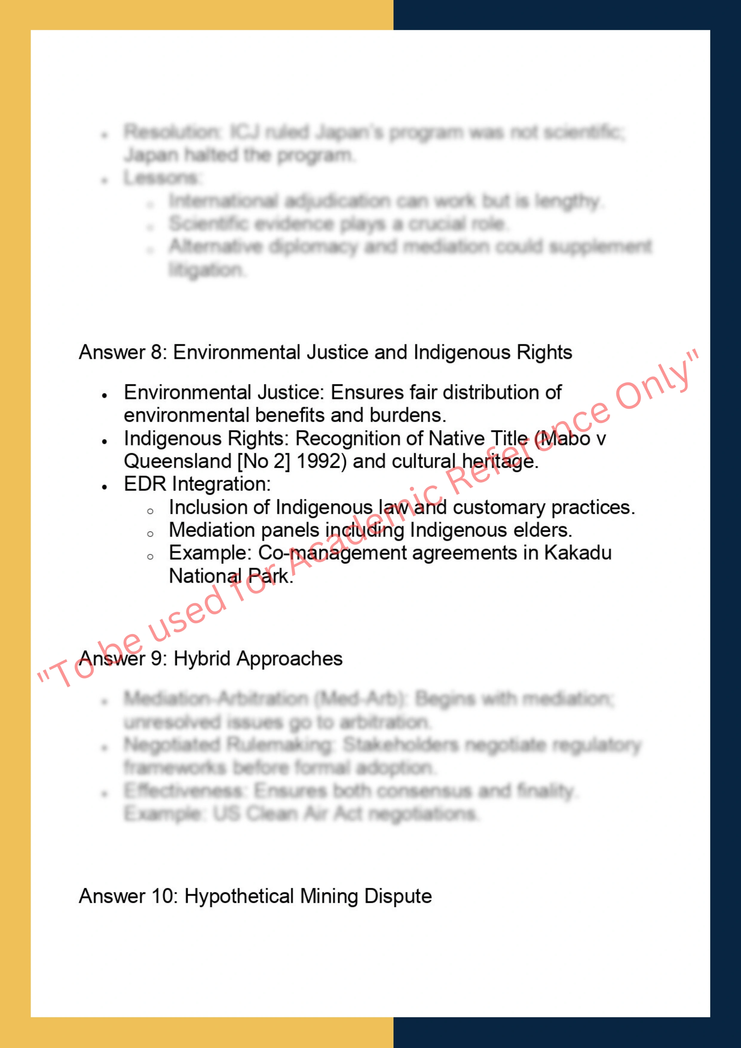 LAWS6041– Environmental Dispute Resolution 5