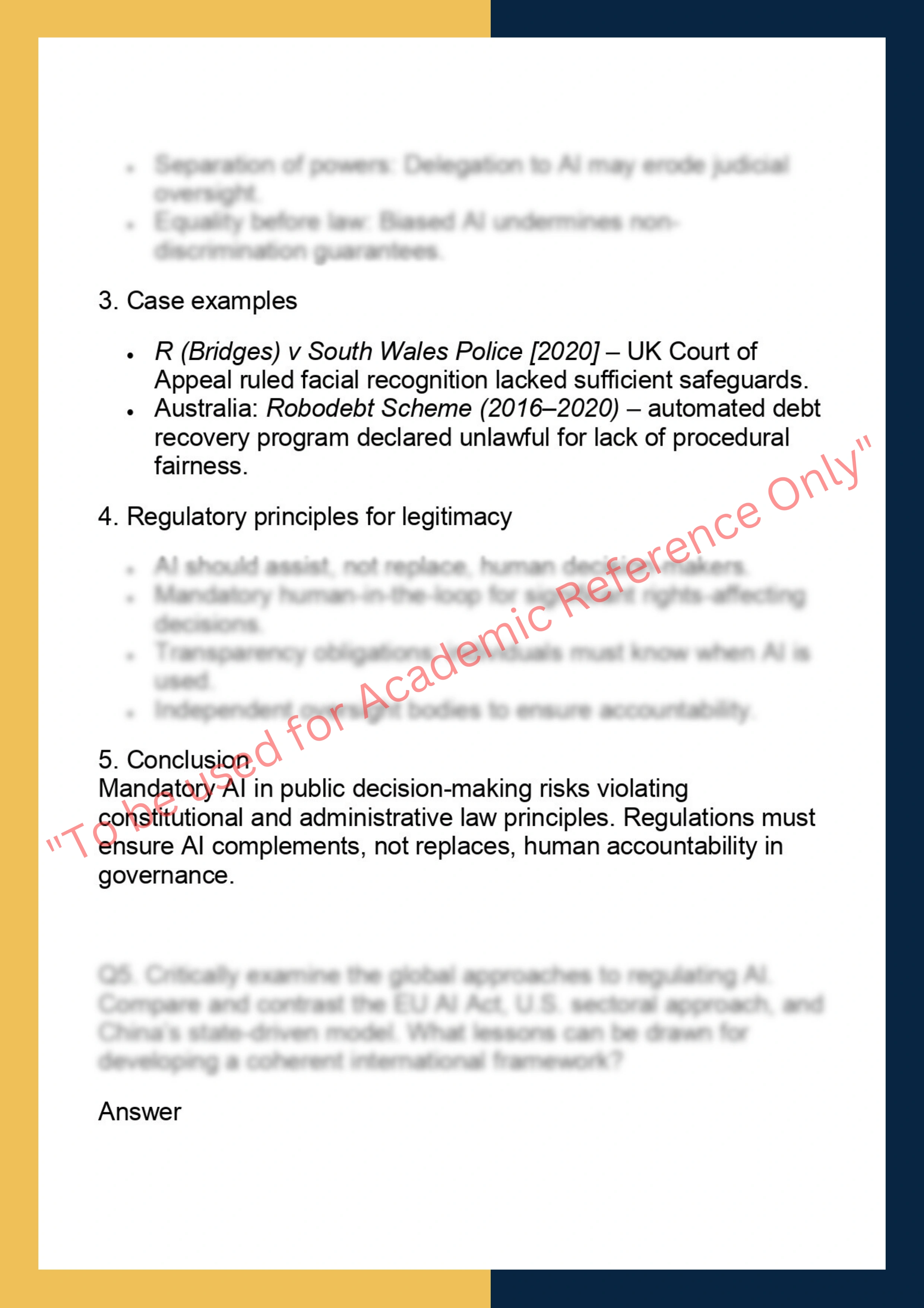 LAWS90165  – Regulating AI 5