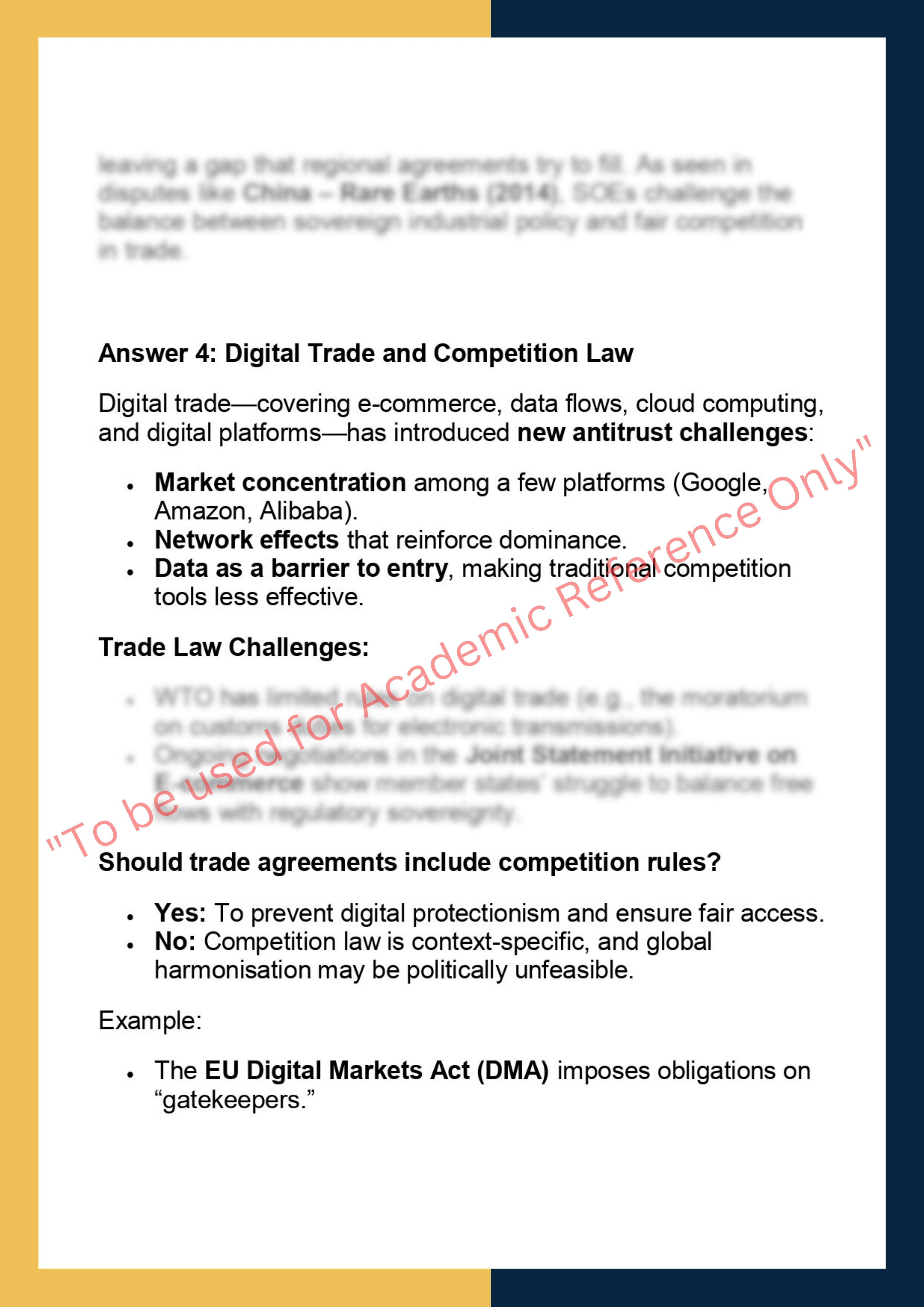 LAWS90095  – International Trade and  Competition Law 4