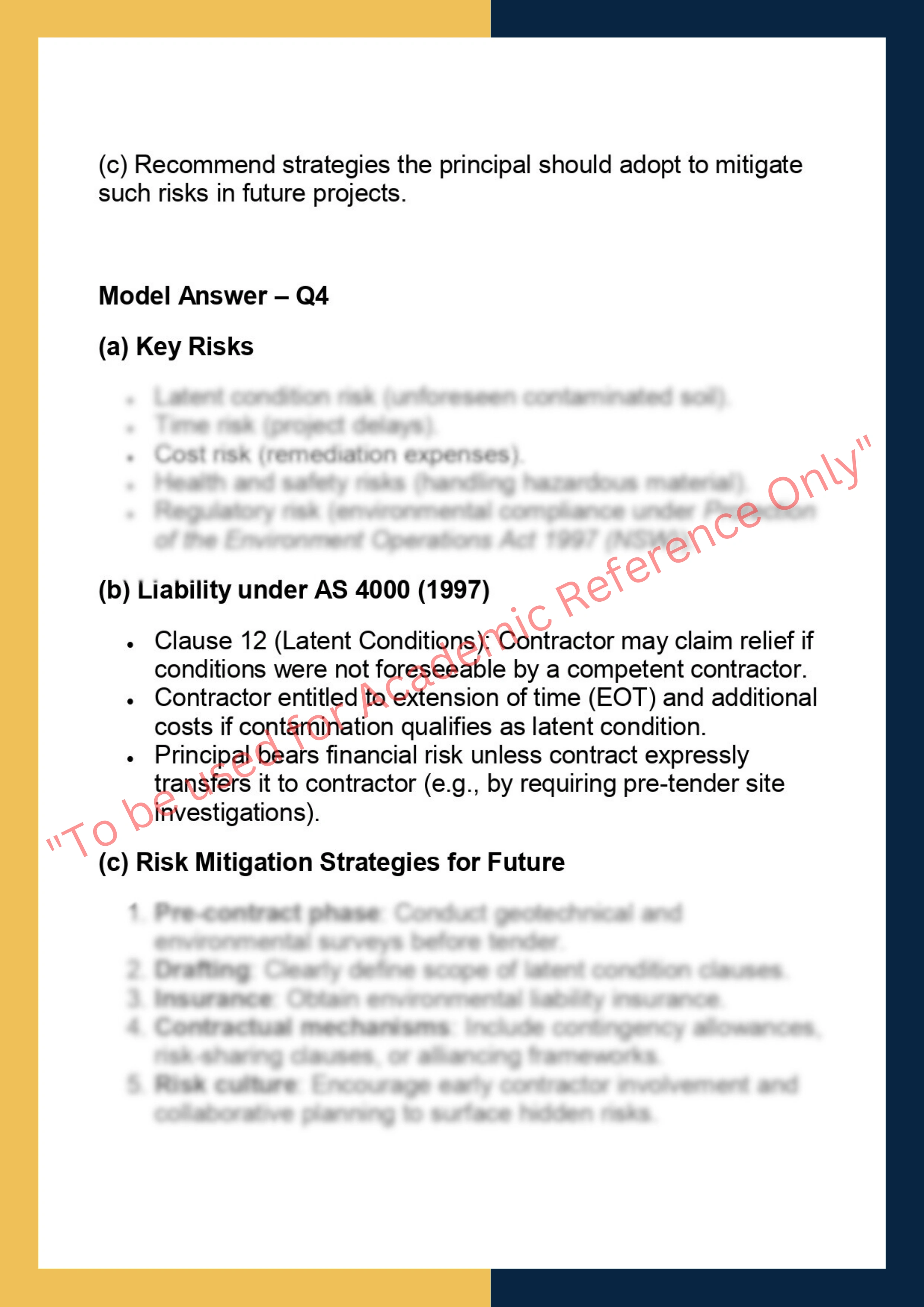 LAWS70149  – Construction Risk 5