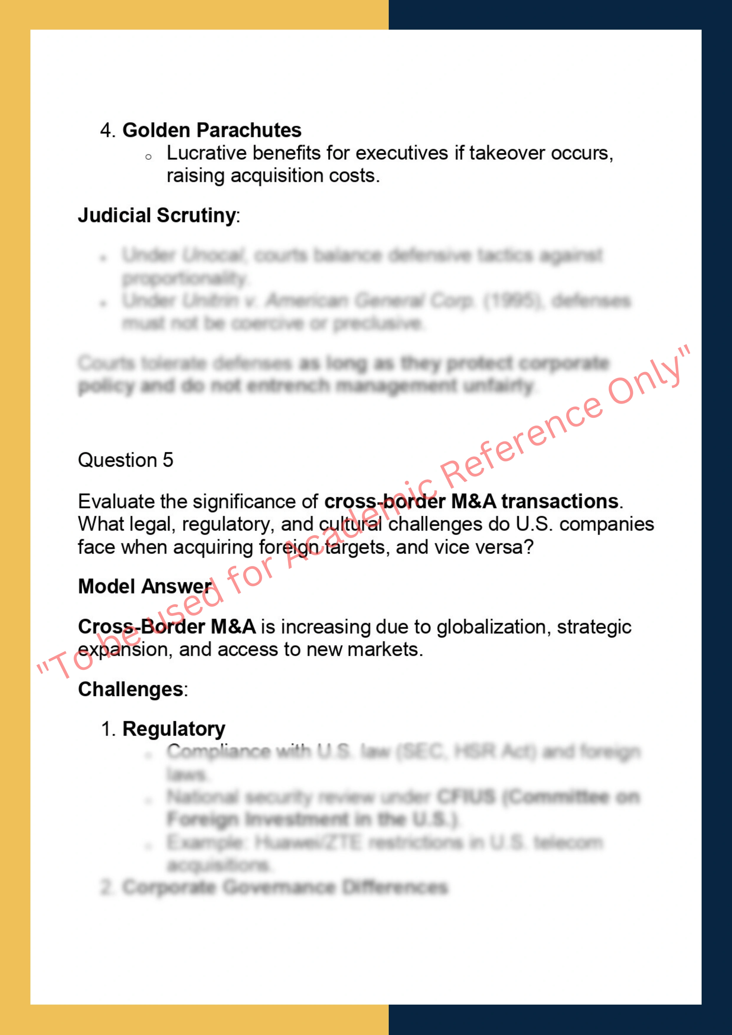 SOLM010 – Mergers and Acquisitions 5
