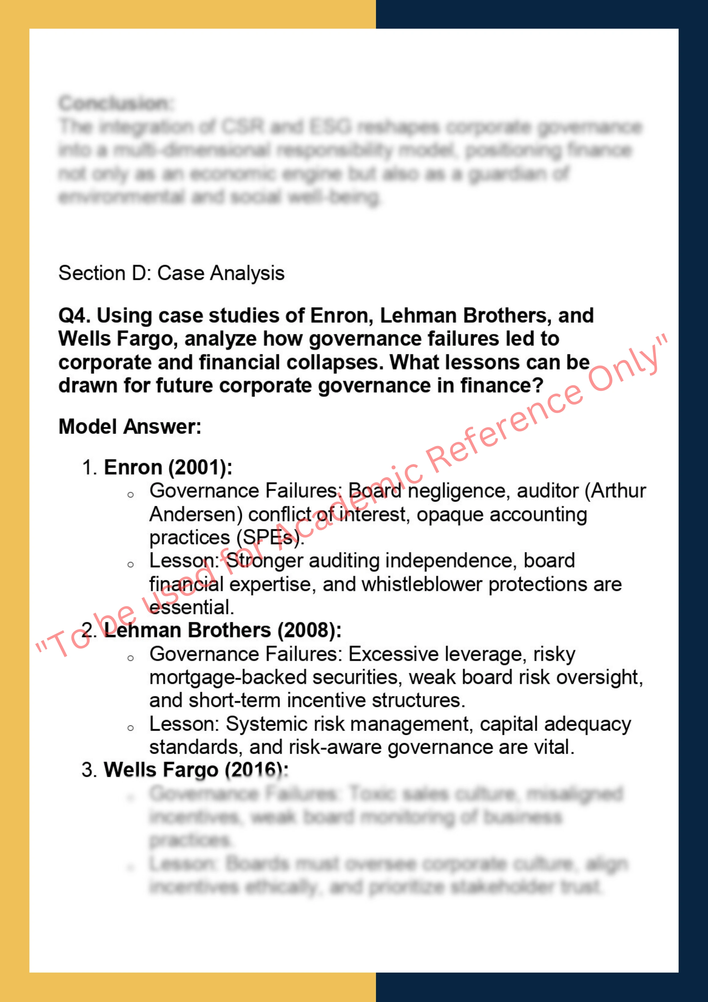 SOLM012 – Corporate Governance and Responsibility in Finance 5