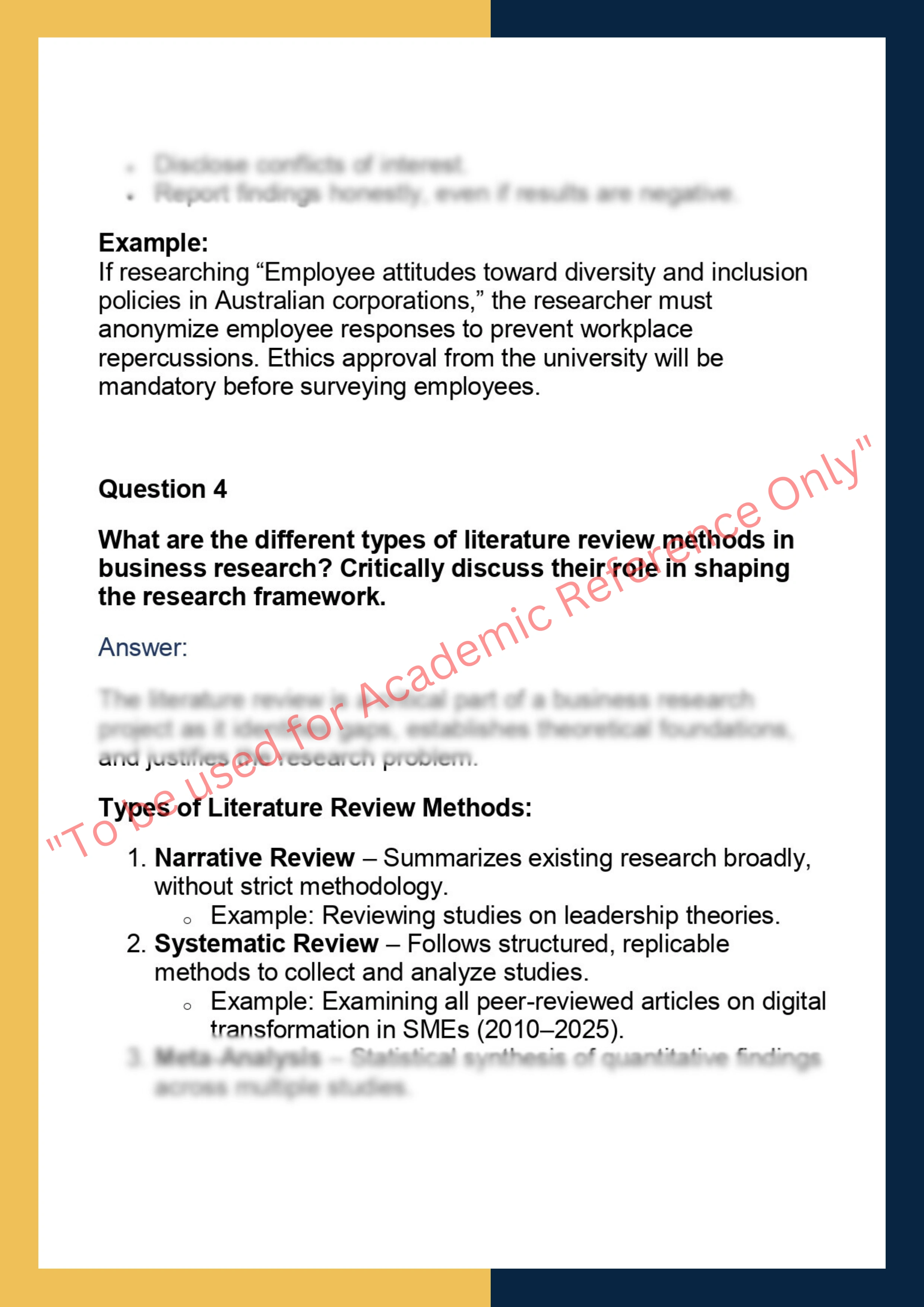 BUSS7001 – Business Research Project 5
