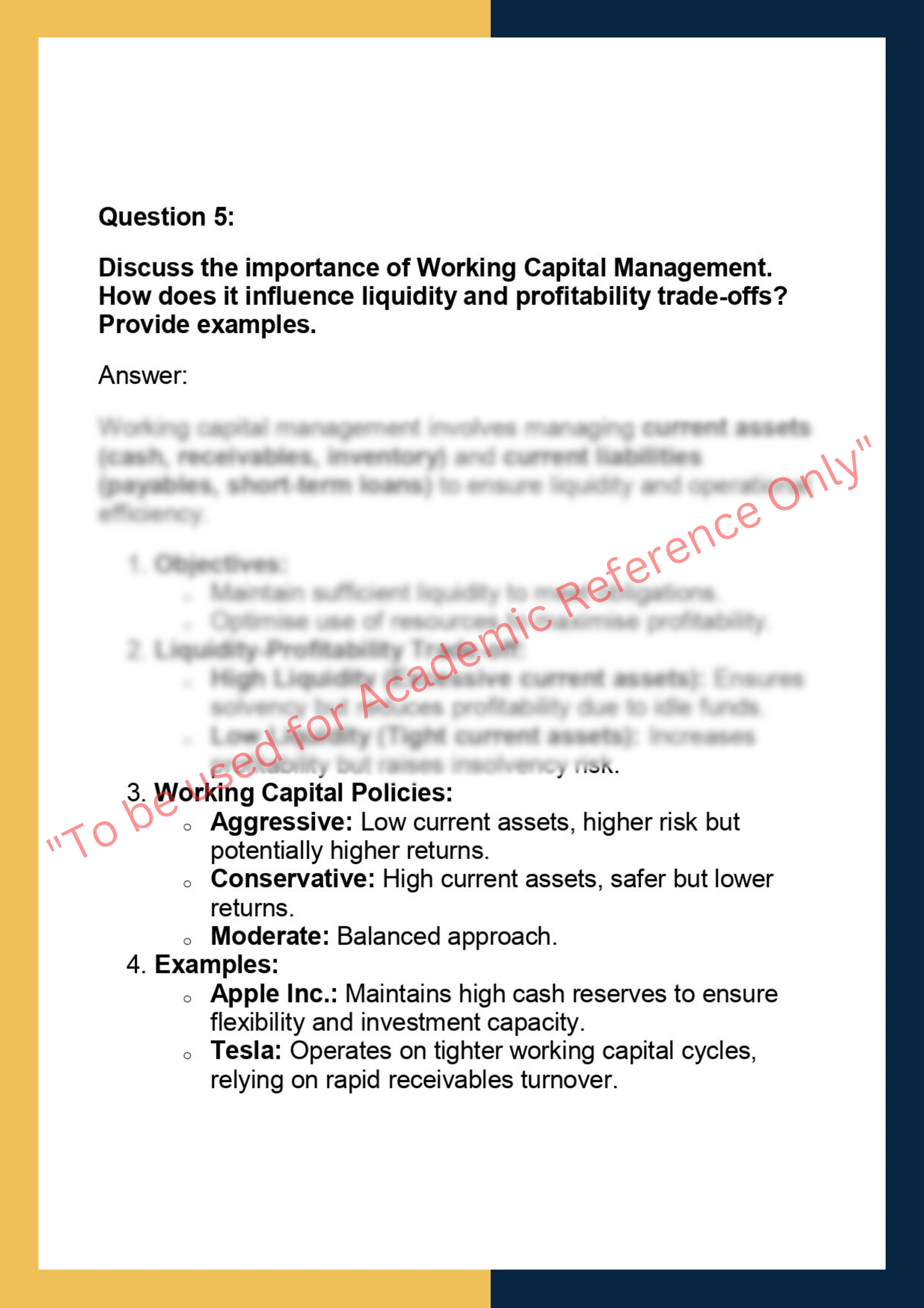 FINC6000 –  Financial Management 5
